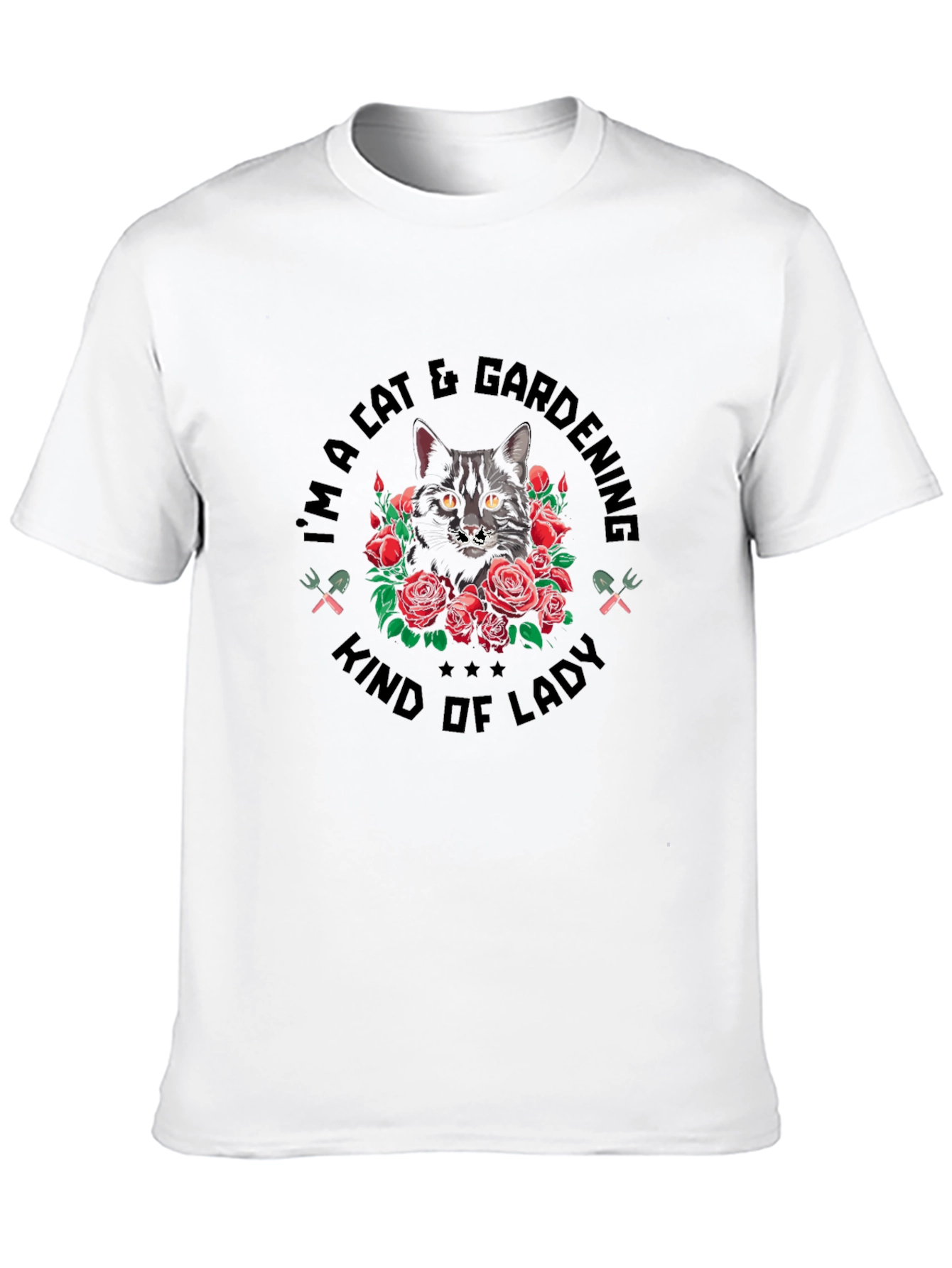 Cat & Gardening Lady T-Shirt