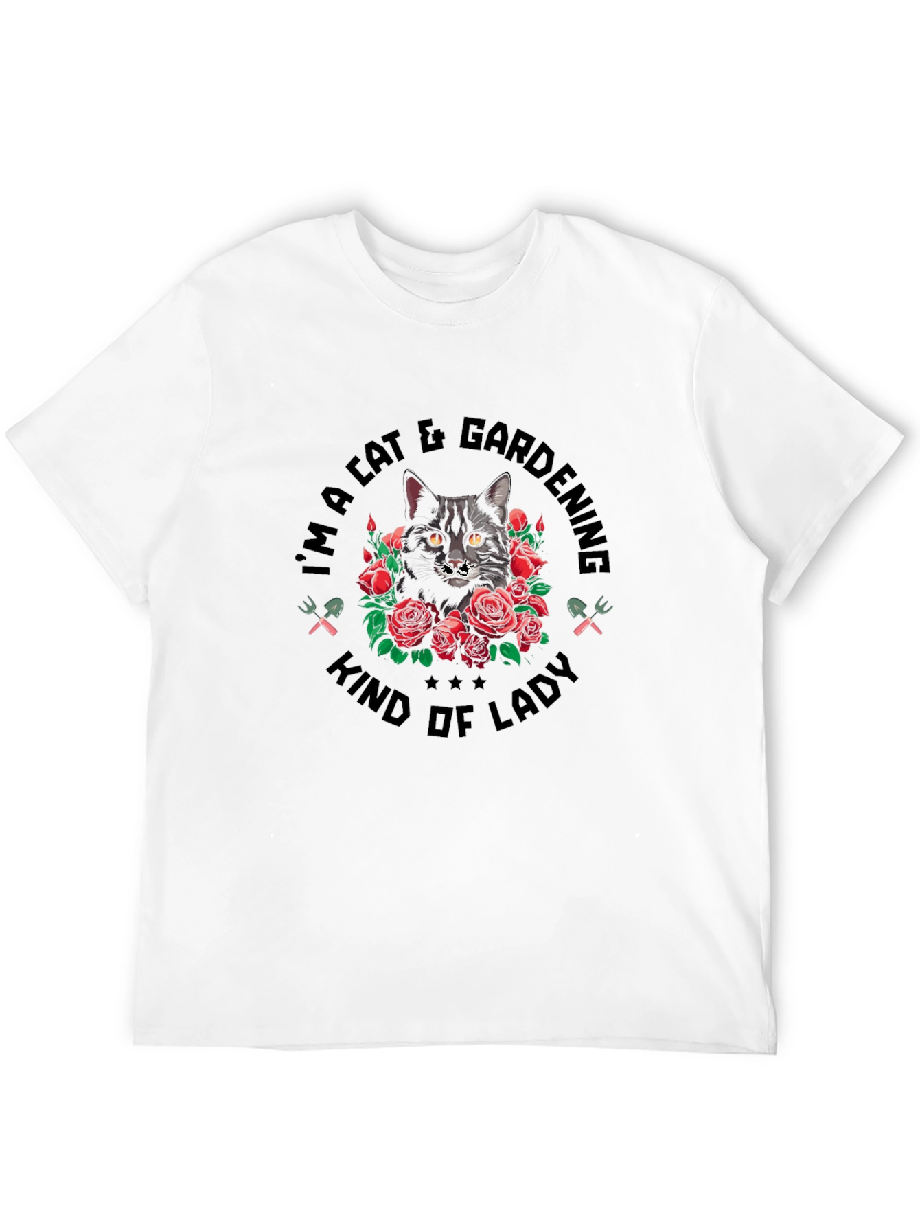Cat & Gardening Lady T-Shirt