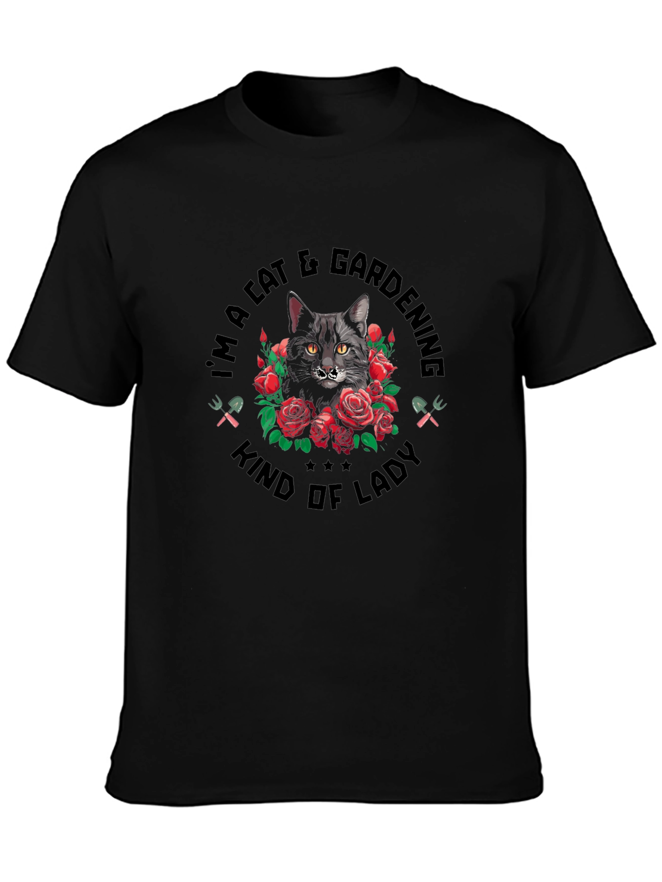 Cat & Gardening Lady T-Shirt