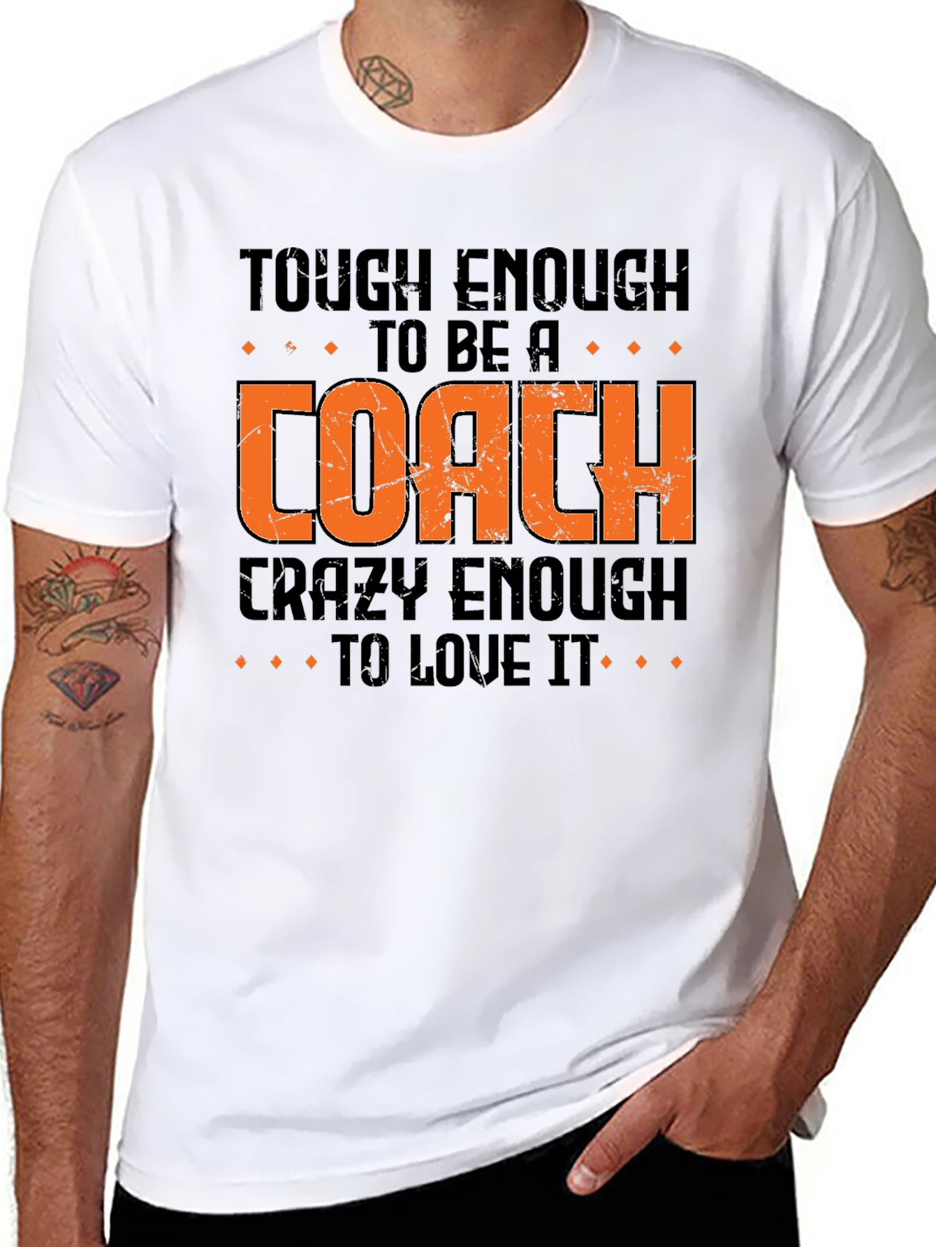 Tough Enough Coach Graphic Tee - Black