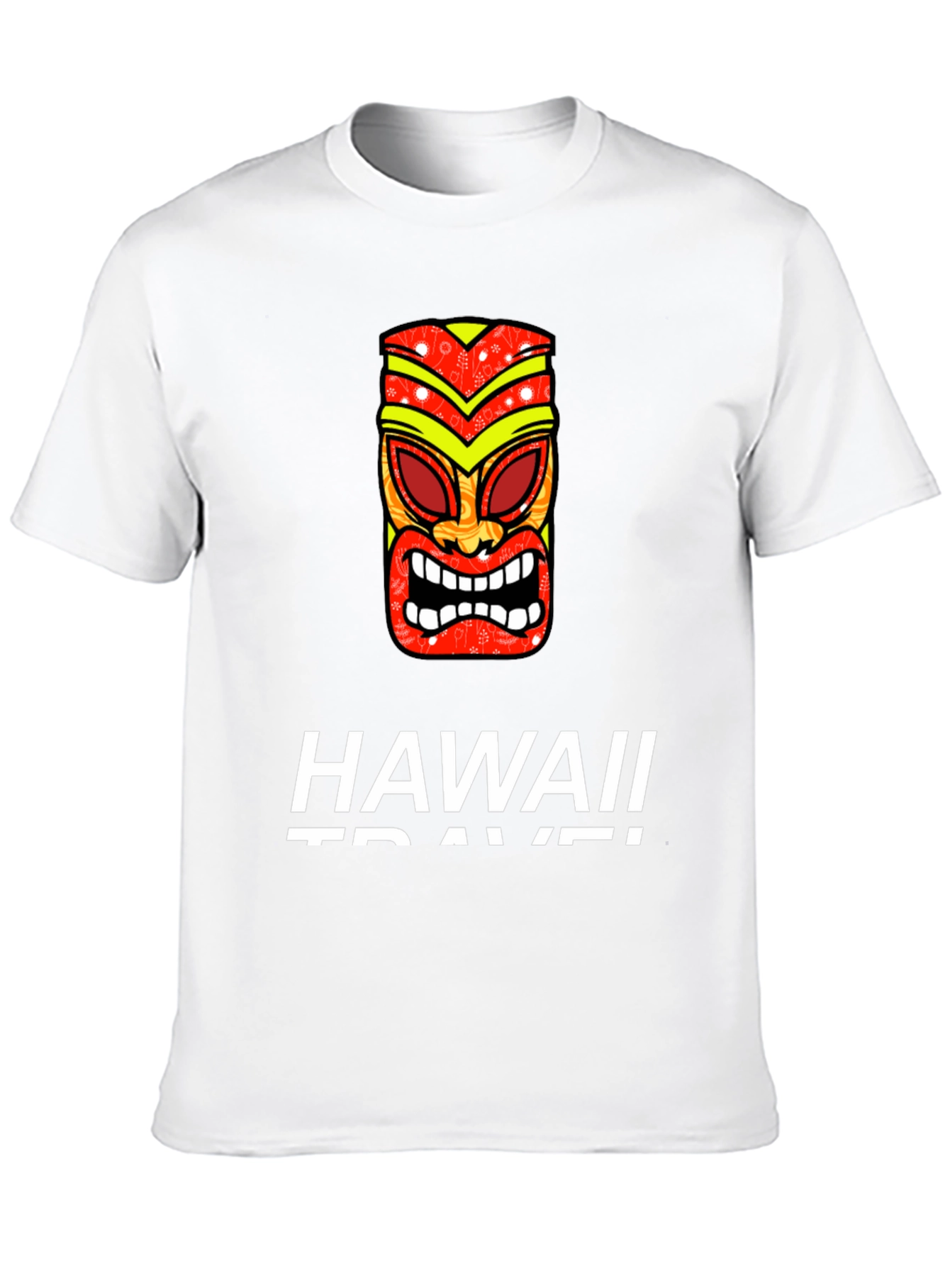 Hawaii Tiki Mask Graphic T-Shirt