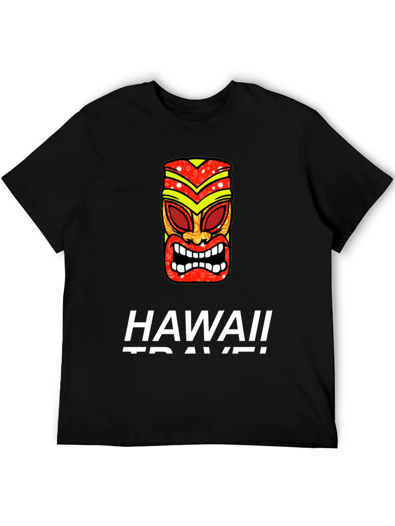 Hawaii Tiki Mask Graphic T-Shirt