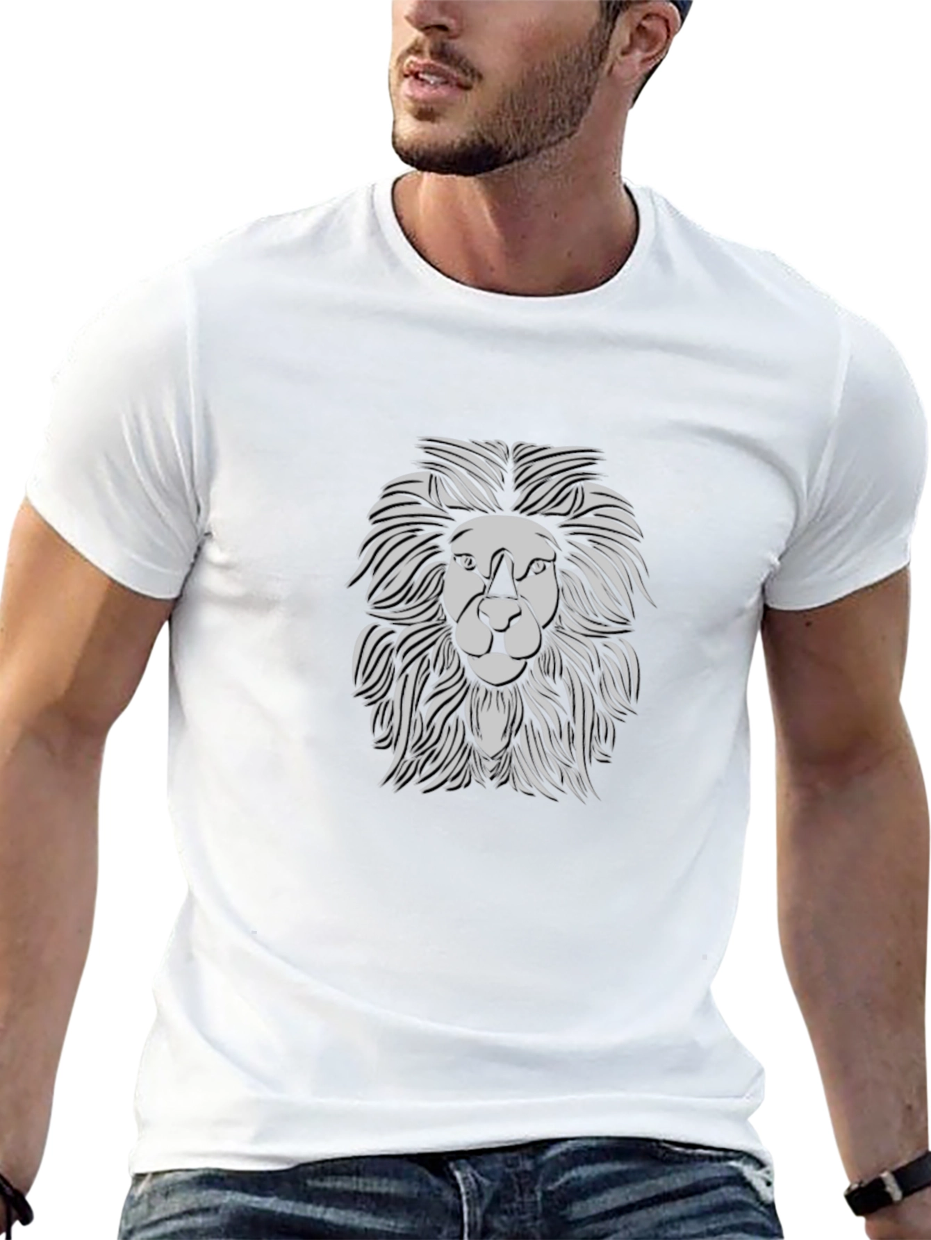 Lion Graphic Tee - Mens Black T-Shirt