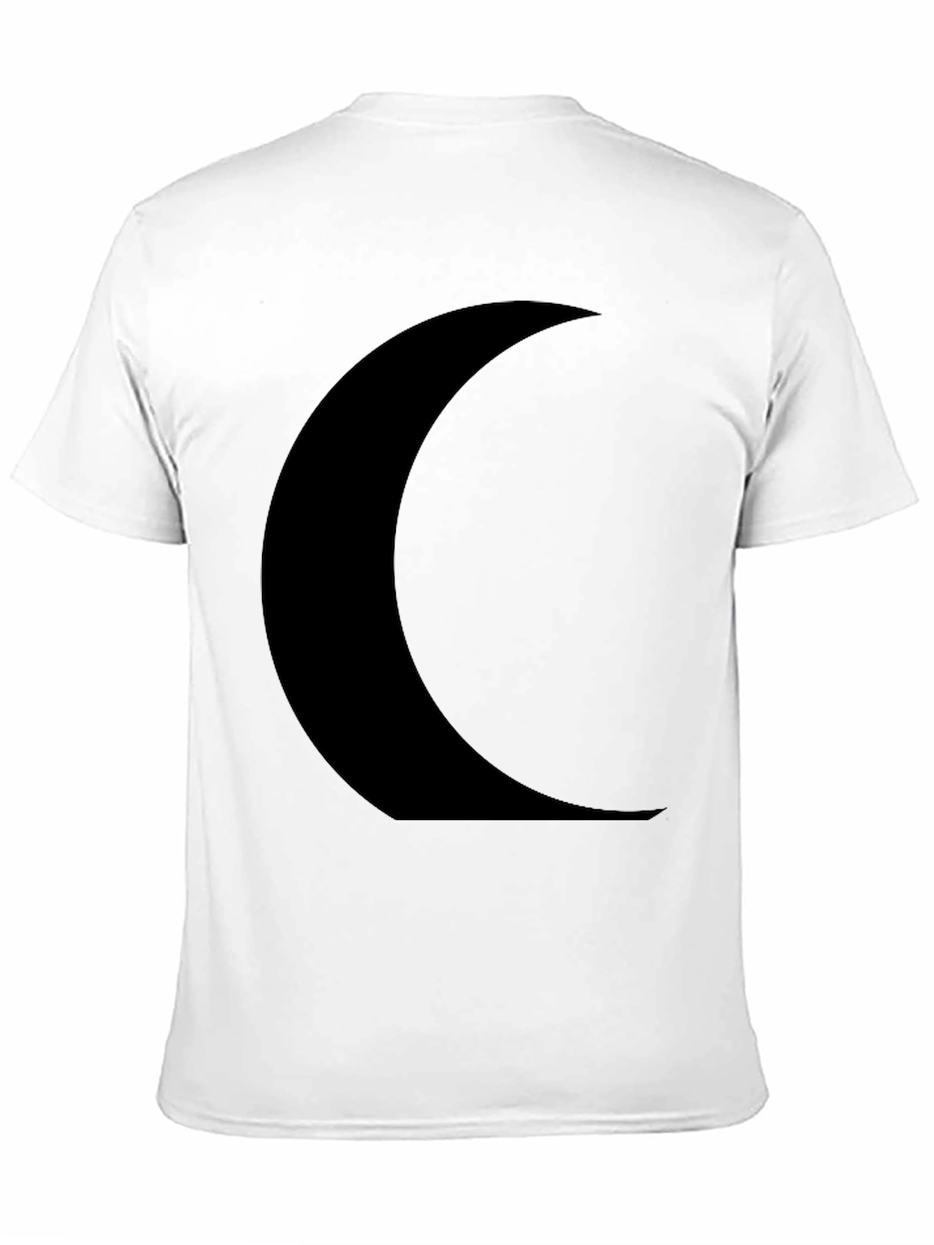 Crescent Moon Graphic Black Tee Shirt
