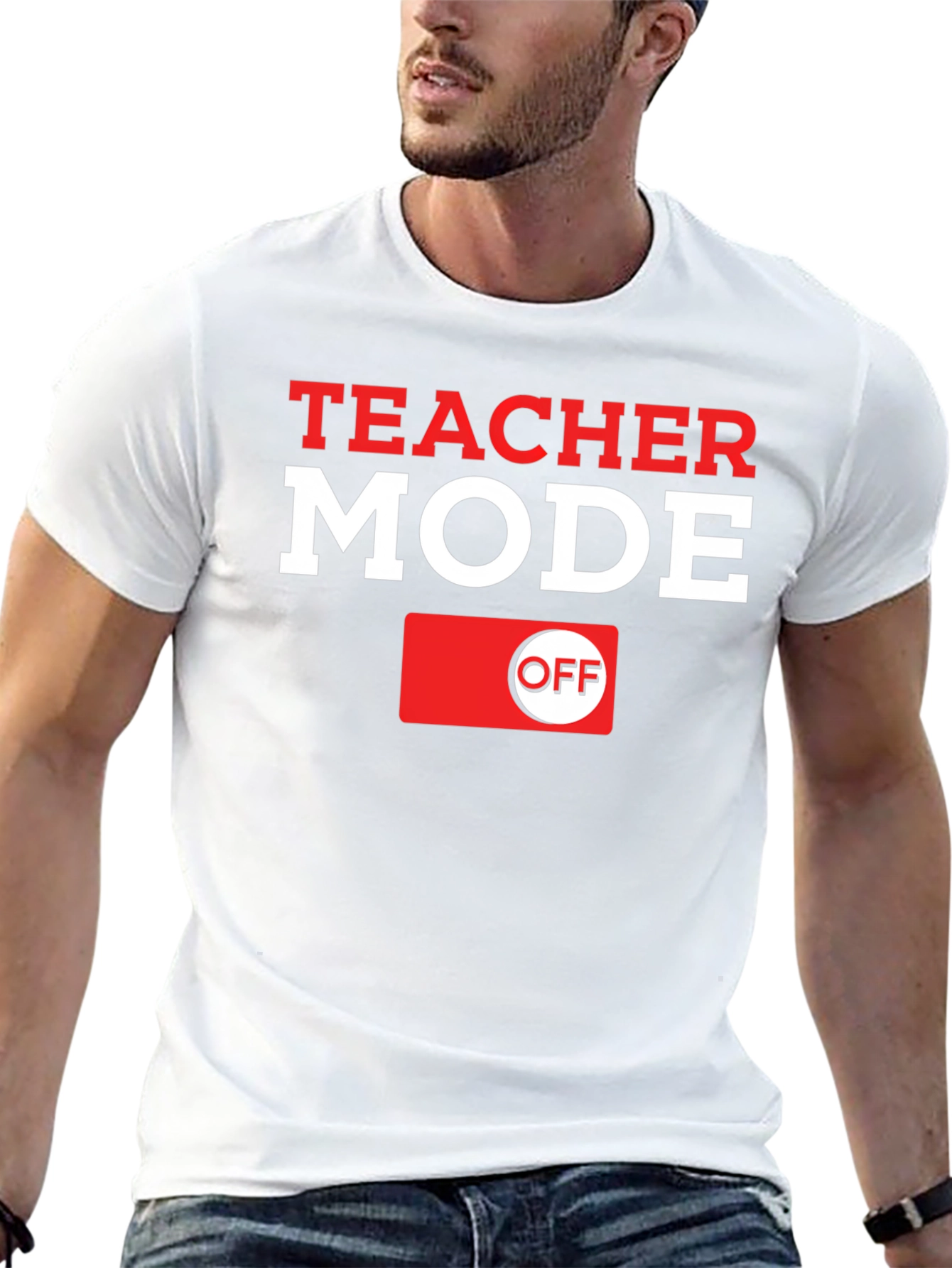 Teacher Mode OFF Graphic Tee - Black