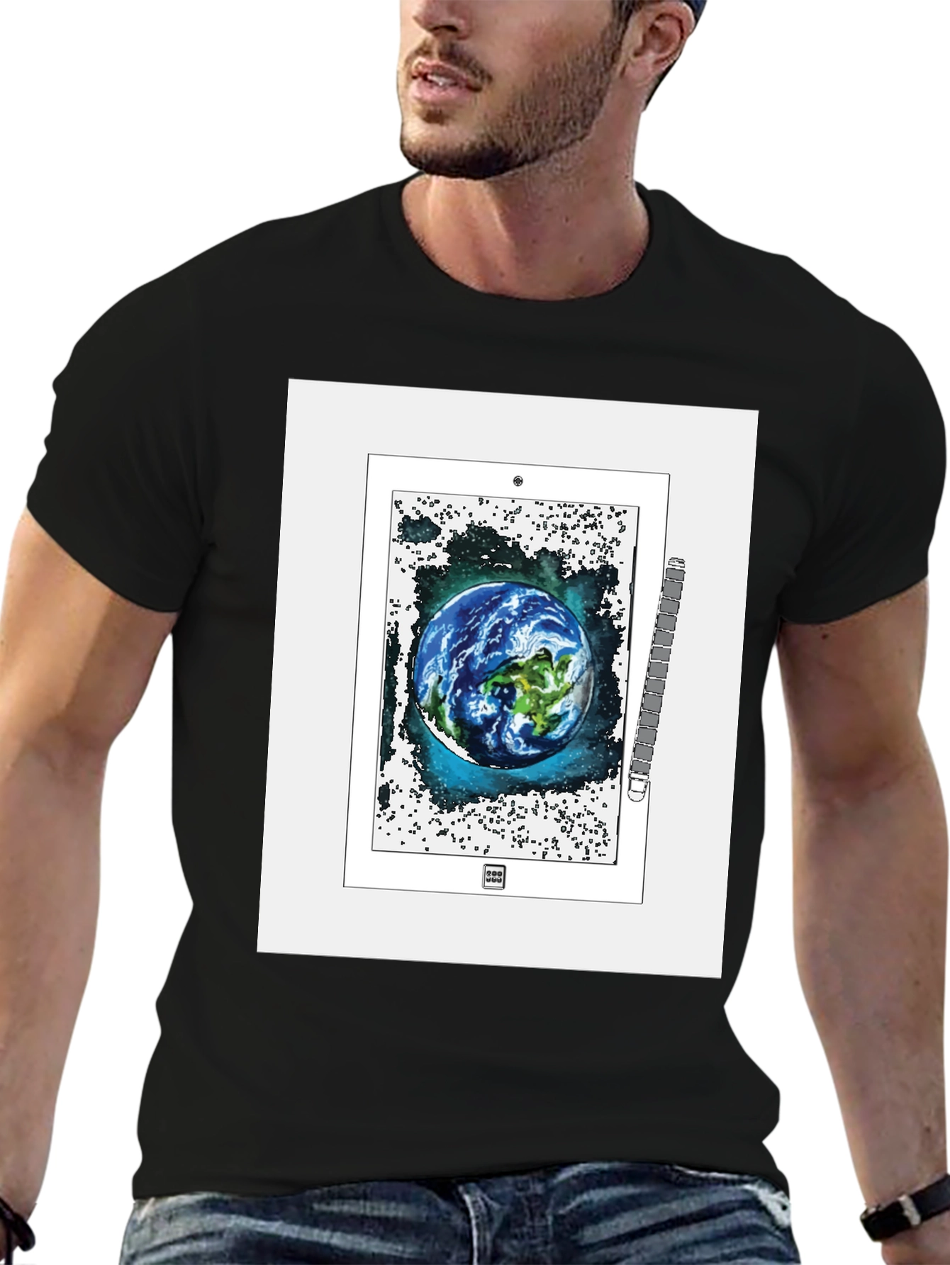 Earth Art Graphic T-Shirt - Space Design