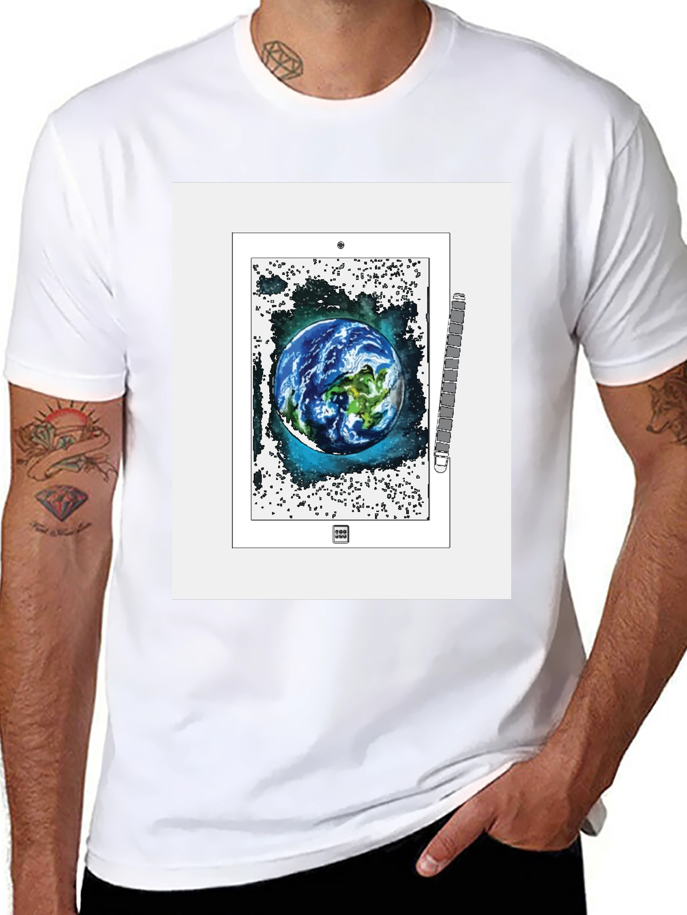 Earth Art Graphic T-Shirt - Space Design