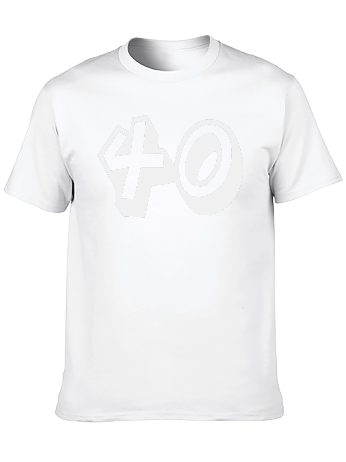 Funny 40th Birthday T-Shirt - White Graphic on Black