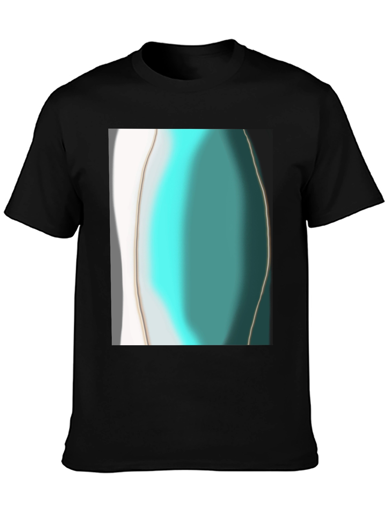 Abstract Design Tee - Modern Art Black T-Shirt
