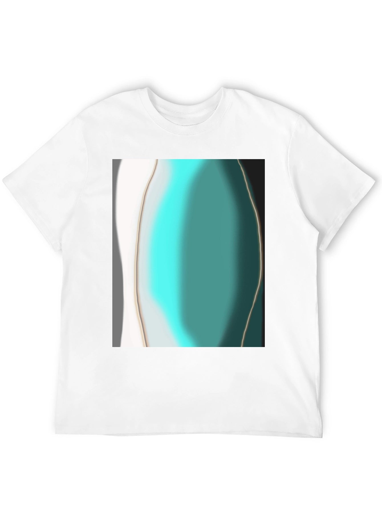 Abstract Design Tee - Modern Art Black T-Shirt