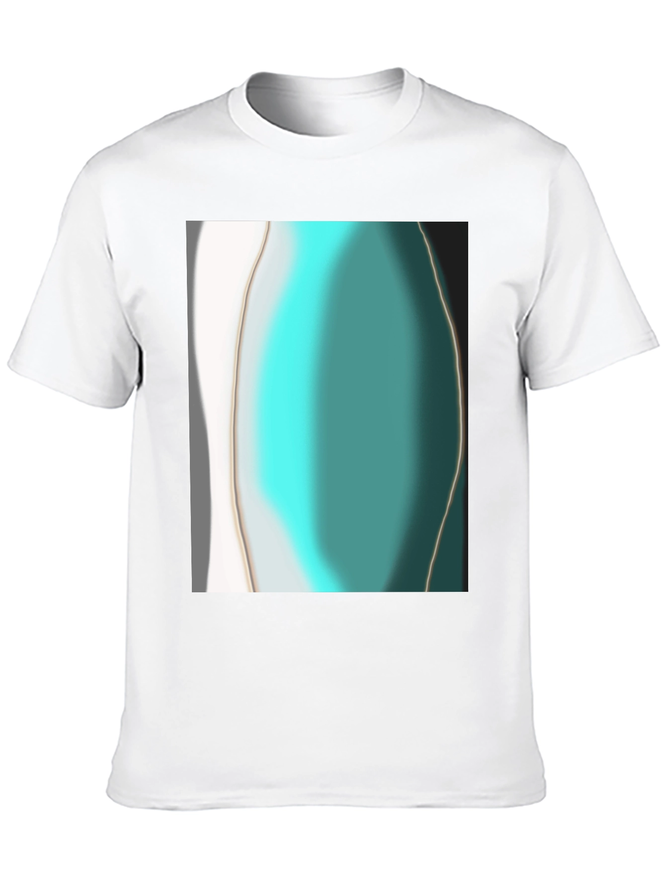 Abstract Design Tee - Modern Art Black T-Shirt