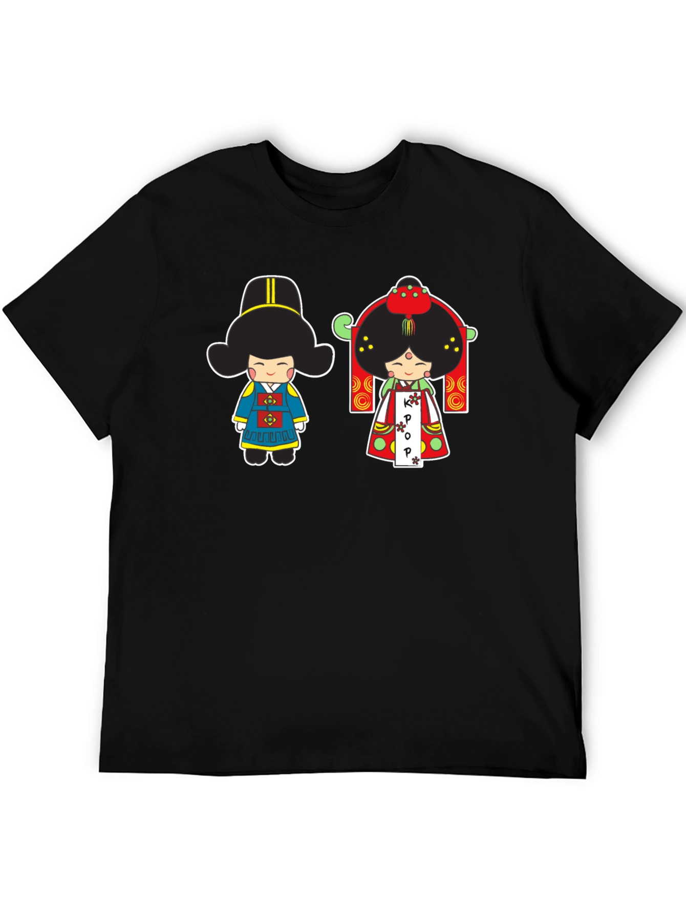 Korean K-Pop Dolls Black T-Shirt