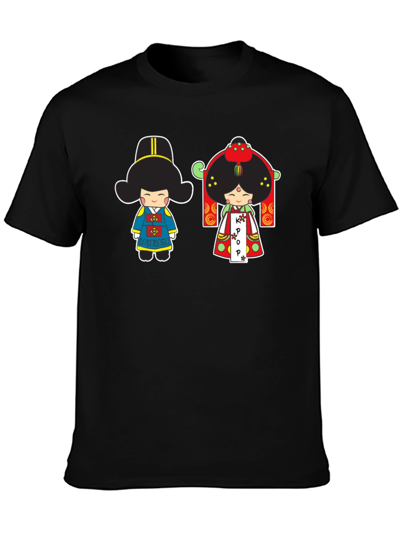 Korean K-Pop Dolls Black T-Shirt
