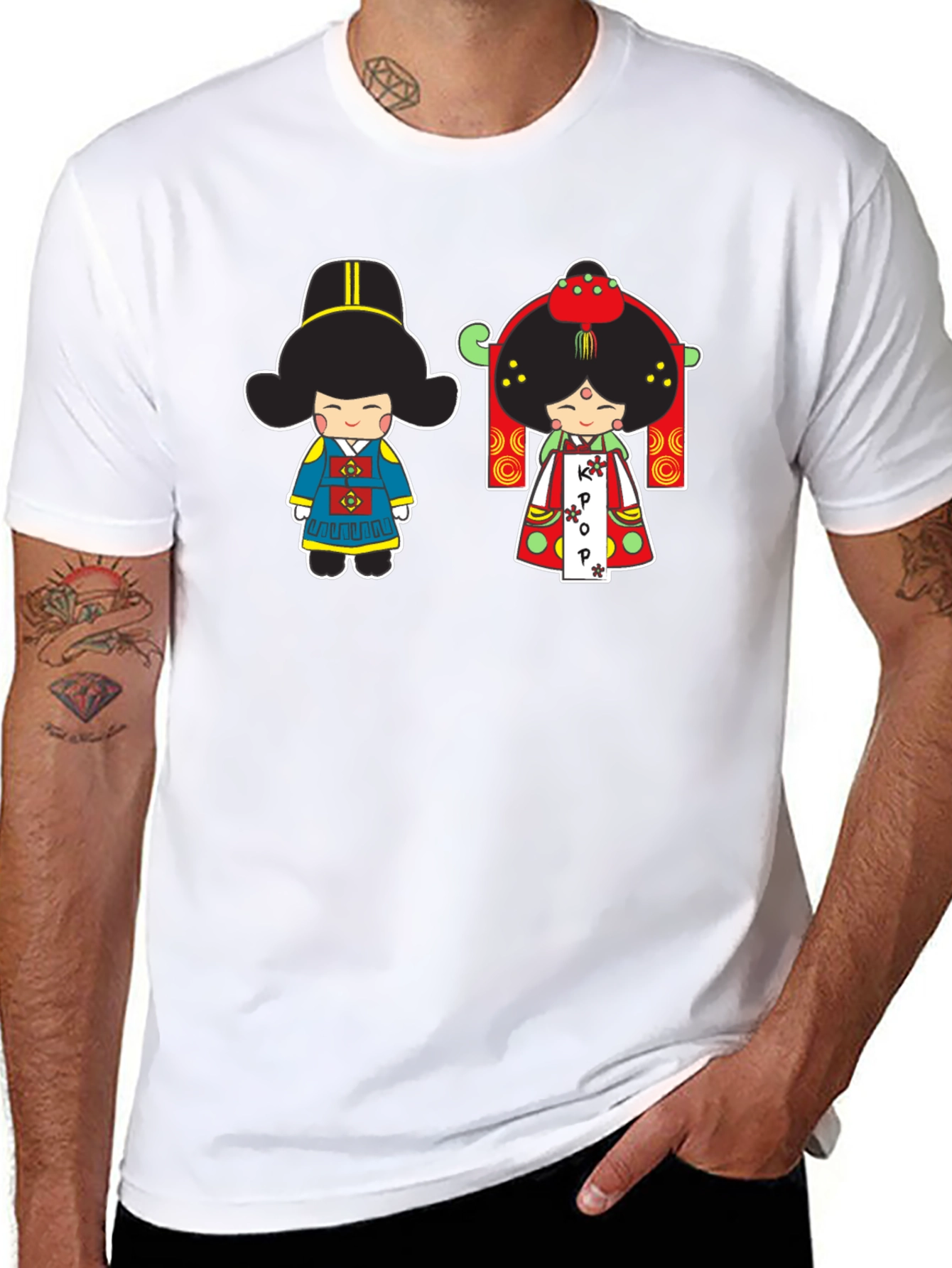 Korean K-Pop Dolls Black T-Shirt