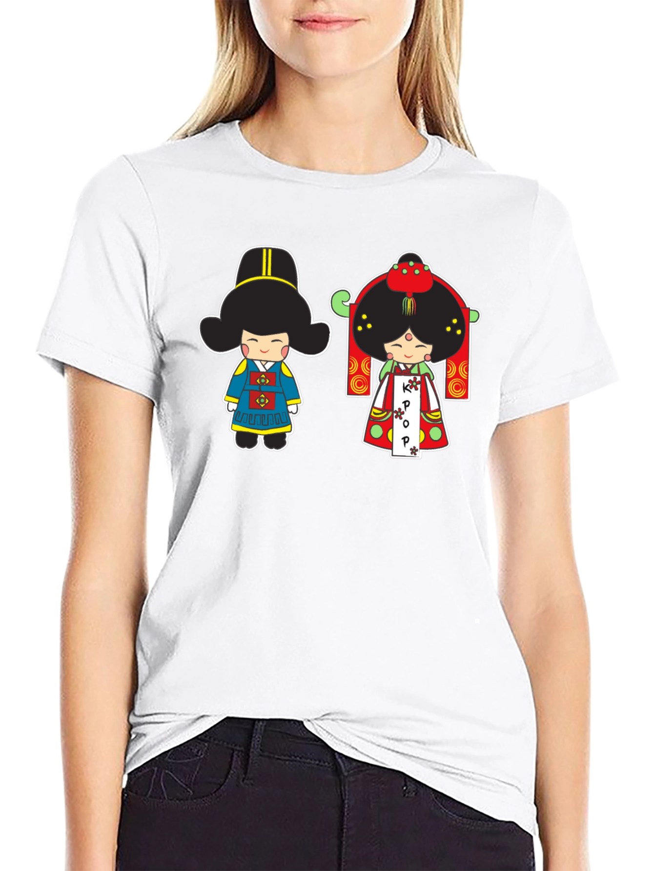 Korean K-Pop Dolls Black T-Shirt