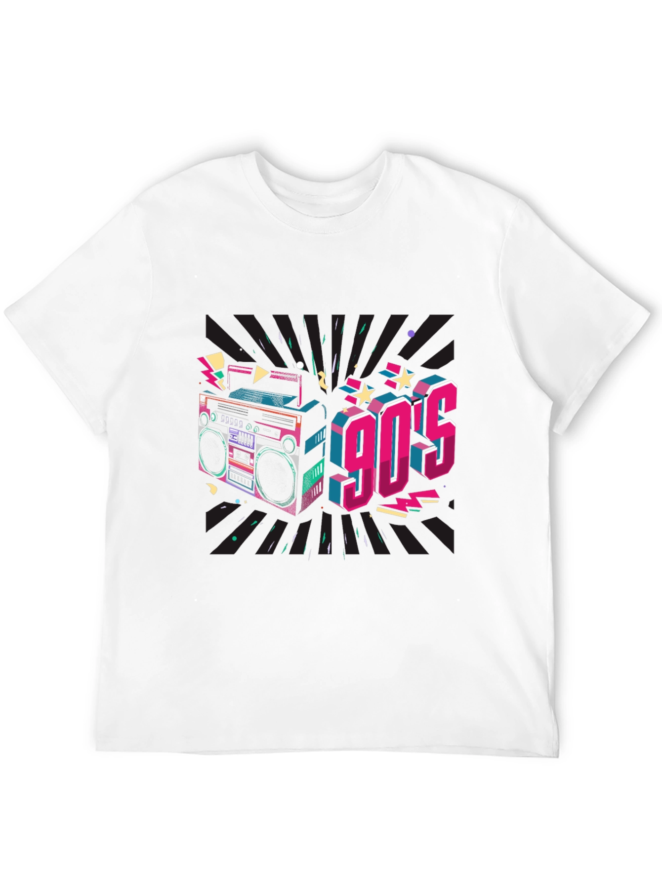 Retro 90s Boombox Graphic Tee