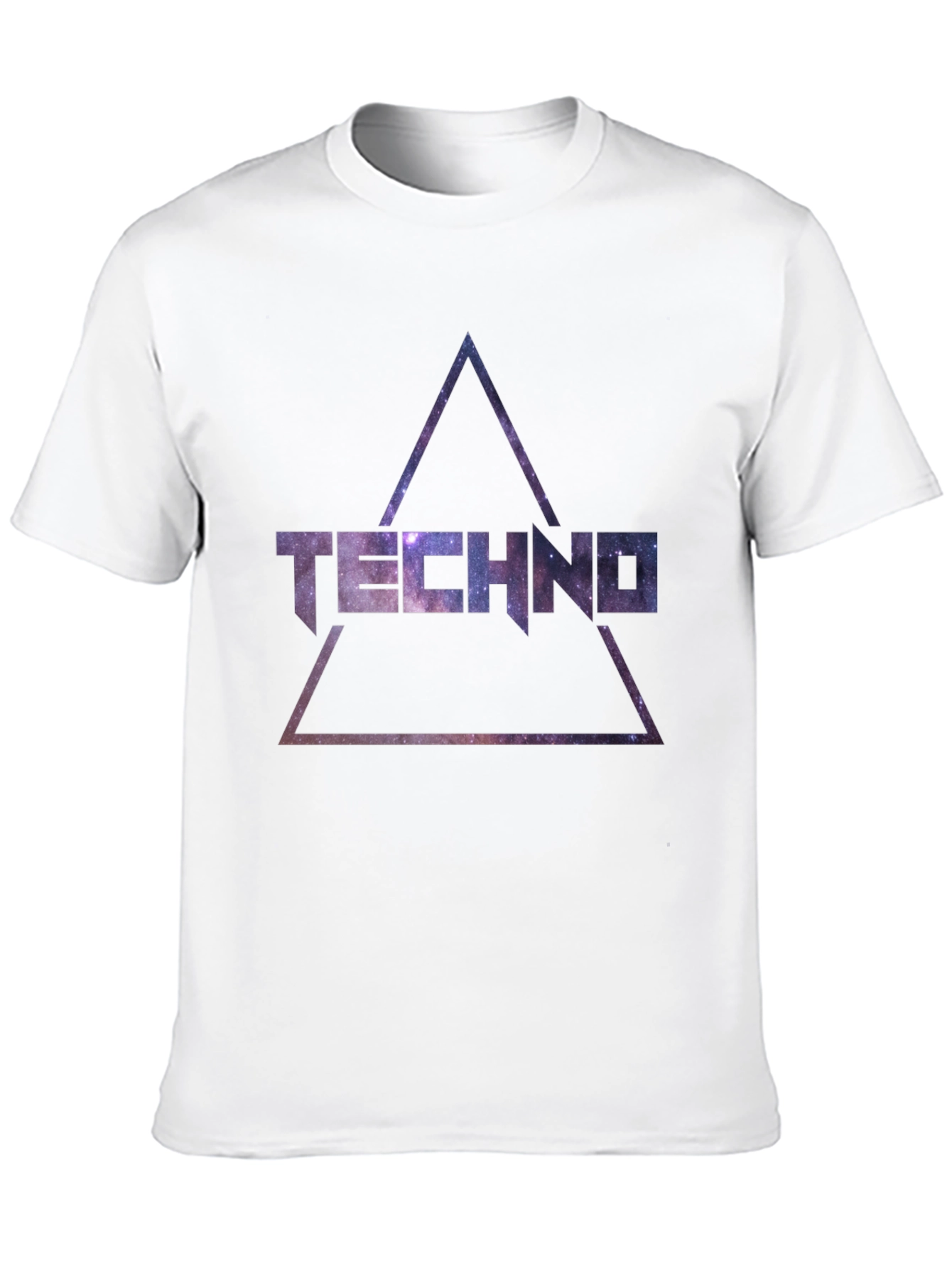 Techno Galaxy T-Shirt - Cosmic Triangle Design