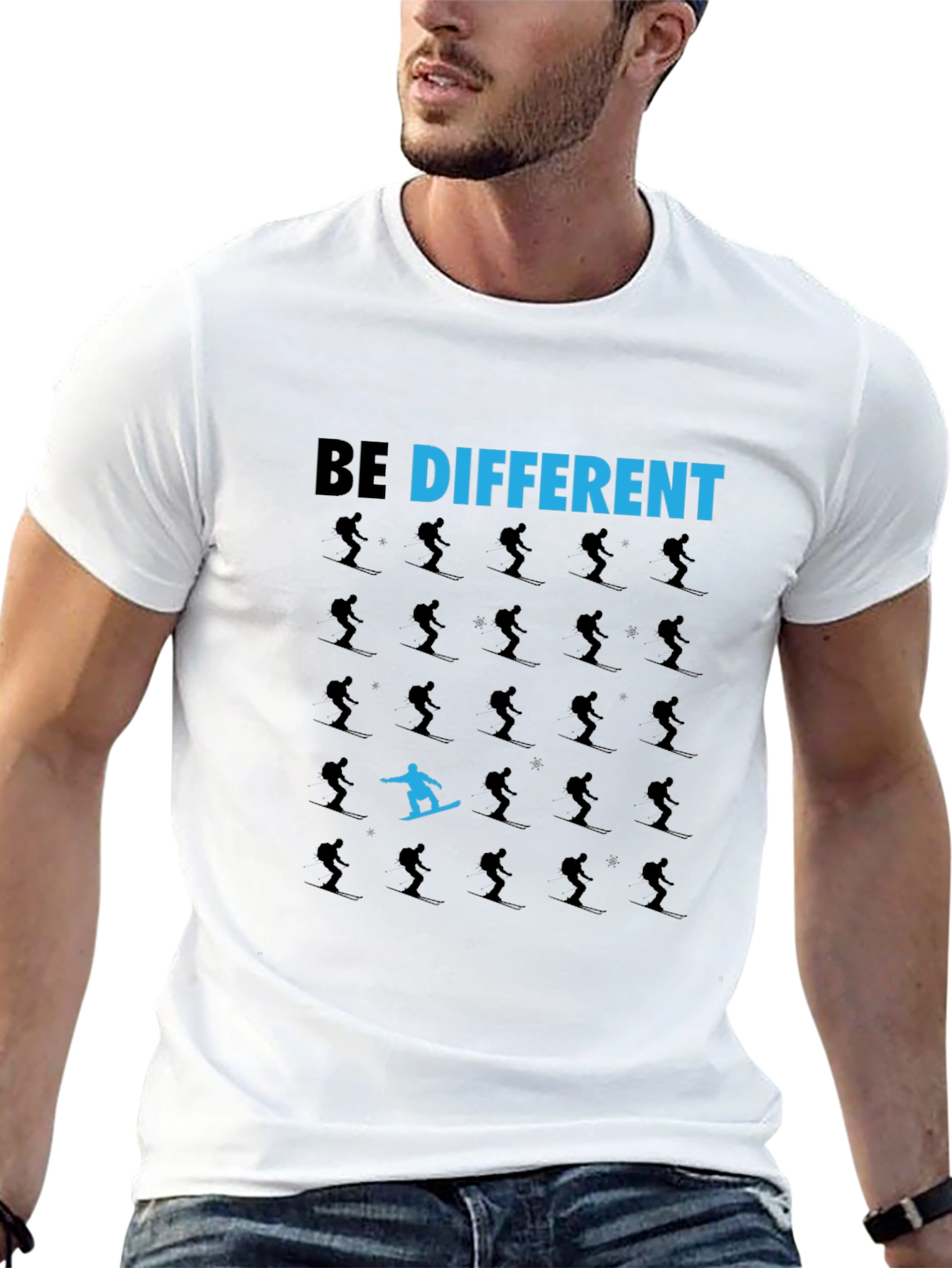 Be Different T-Shirt: Snowboarder Design