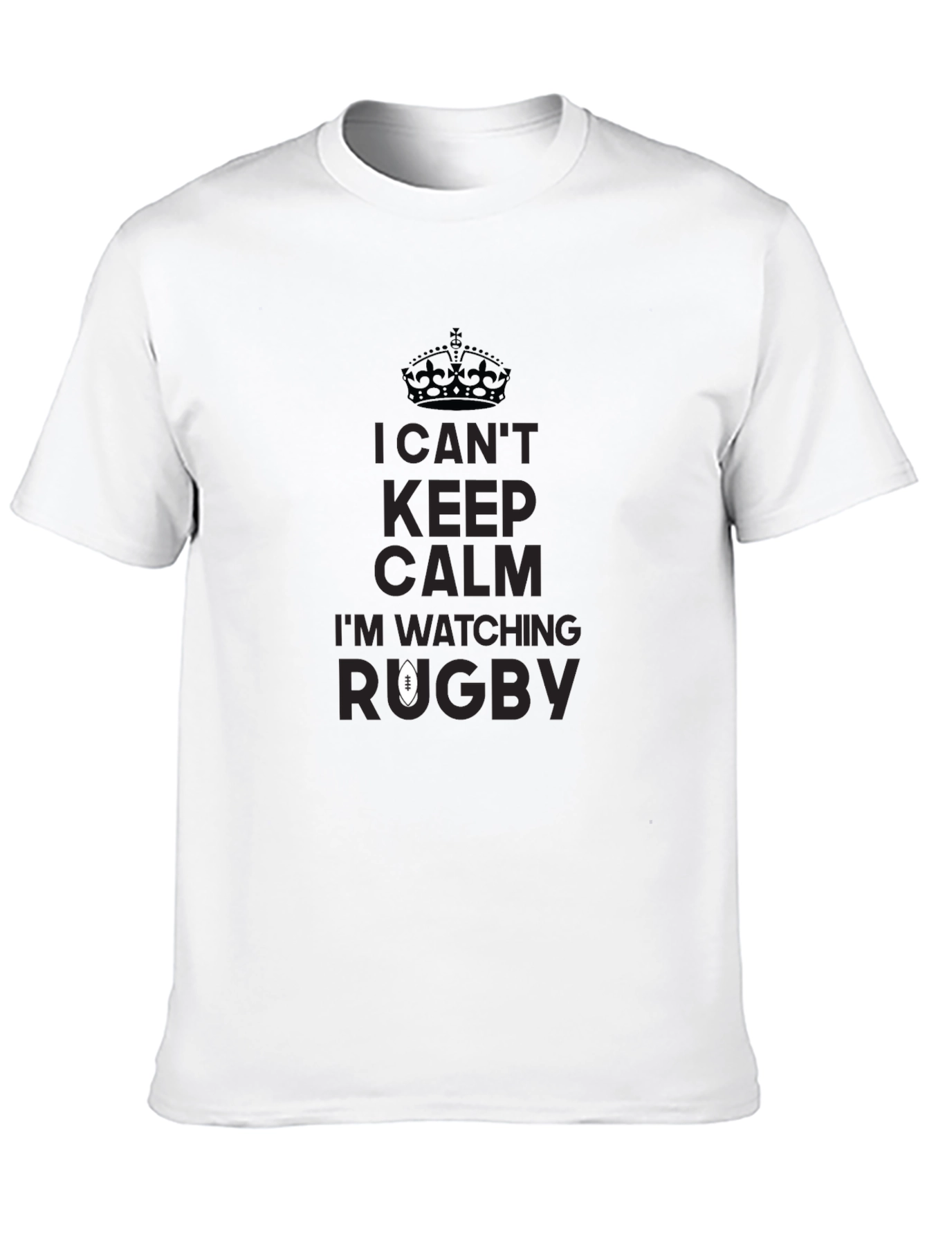 I Cant Keep Calm Im Watching Rugby Black T-Shirt