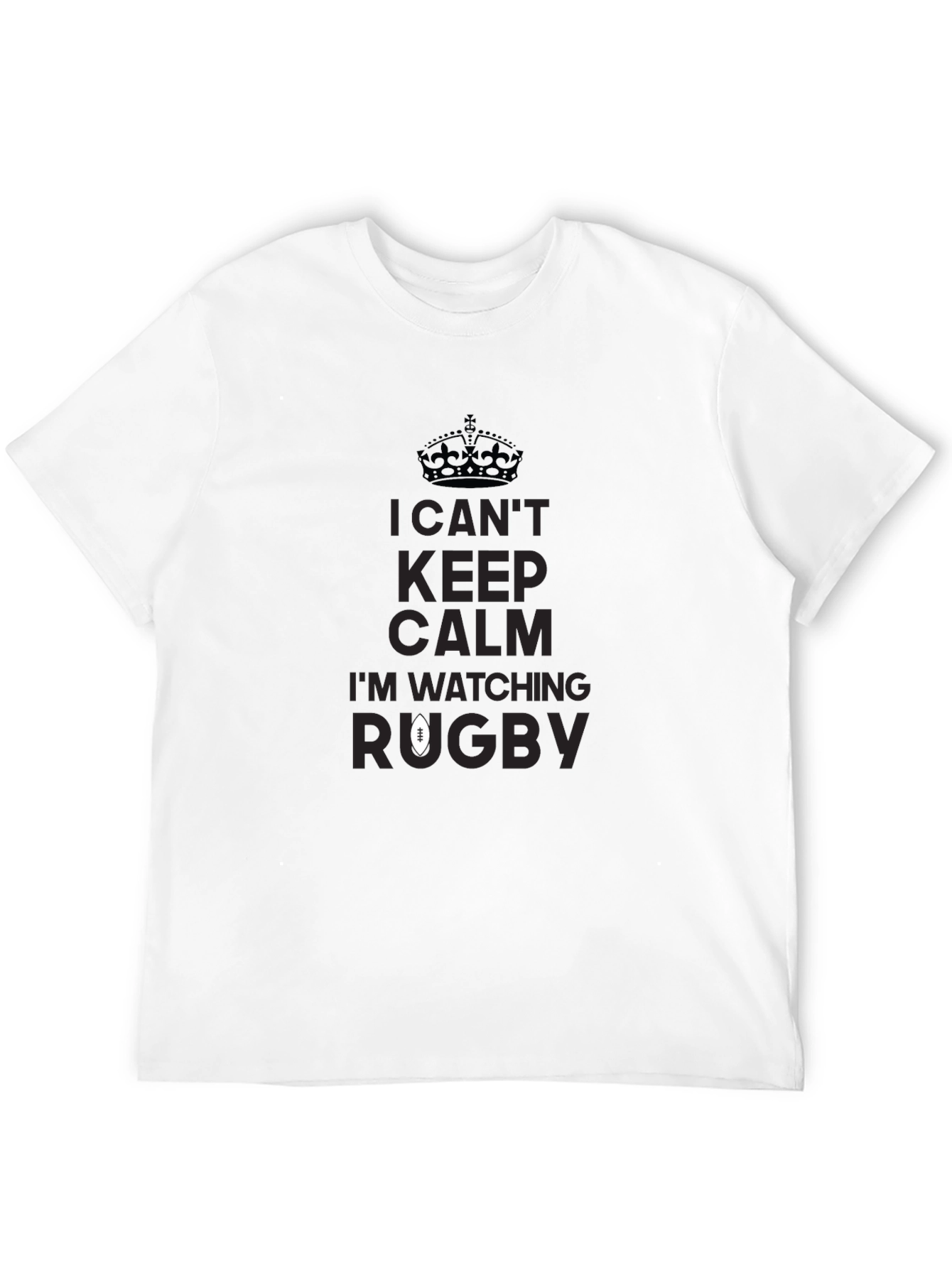 I Cant Keep Calm Im Watching Rugby Black T-Shirt