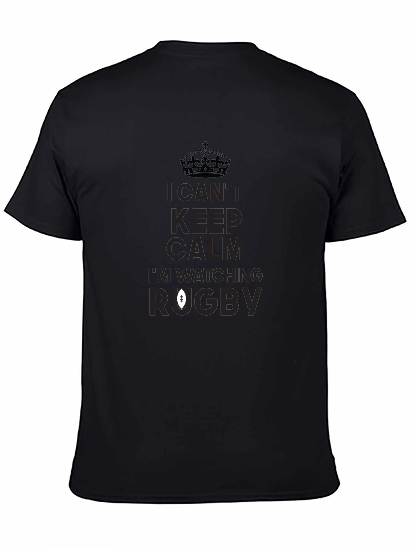 I Cant Keep Calm Im Watching Rugby Black T-Shirt