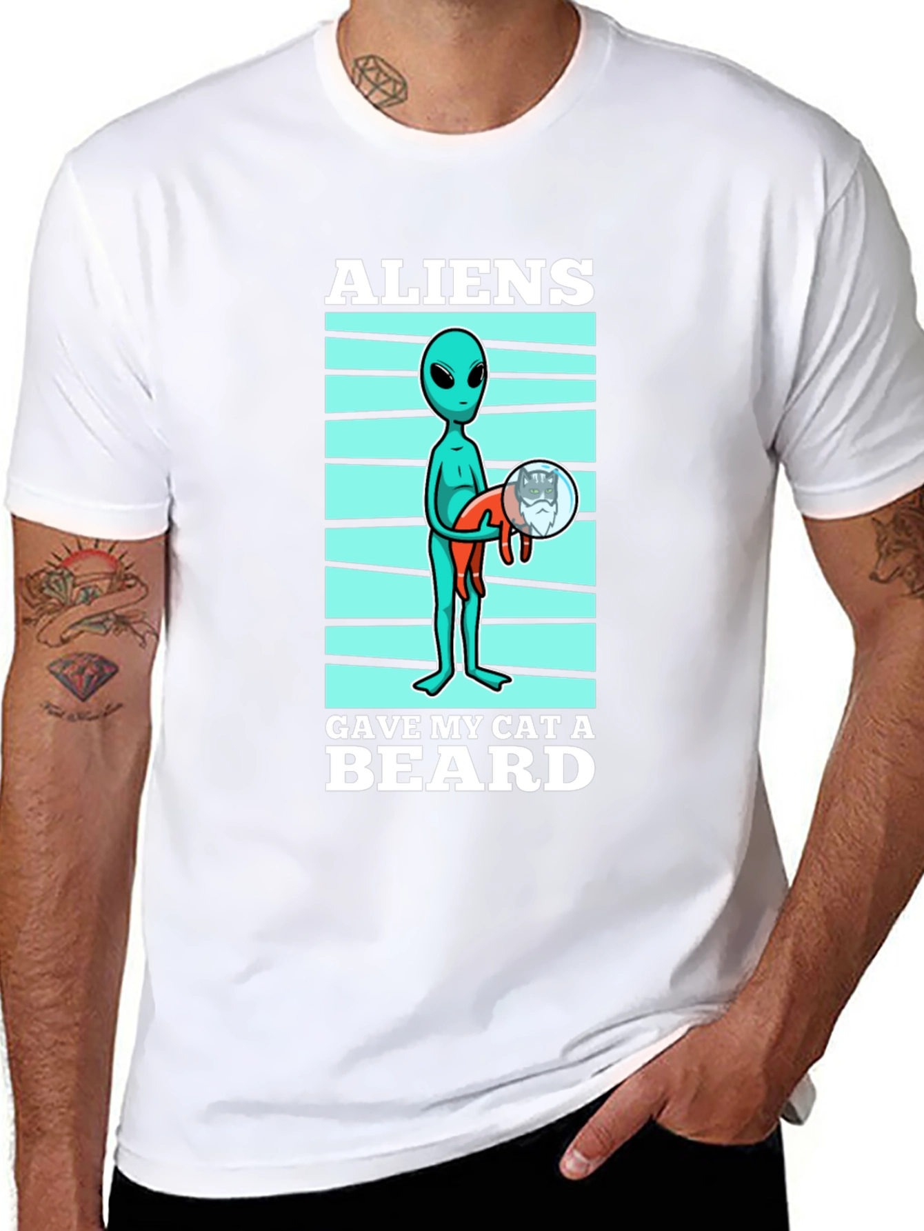 Aliens Gave My Cat a Beard T-Shirt