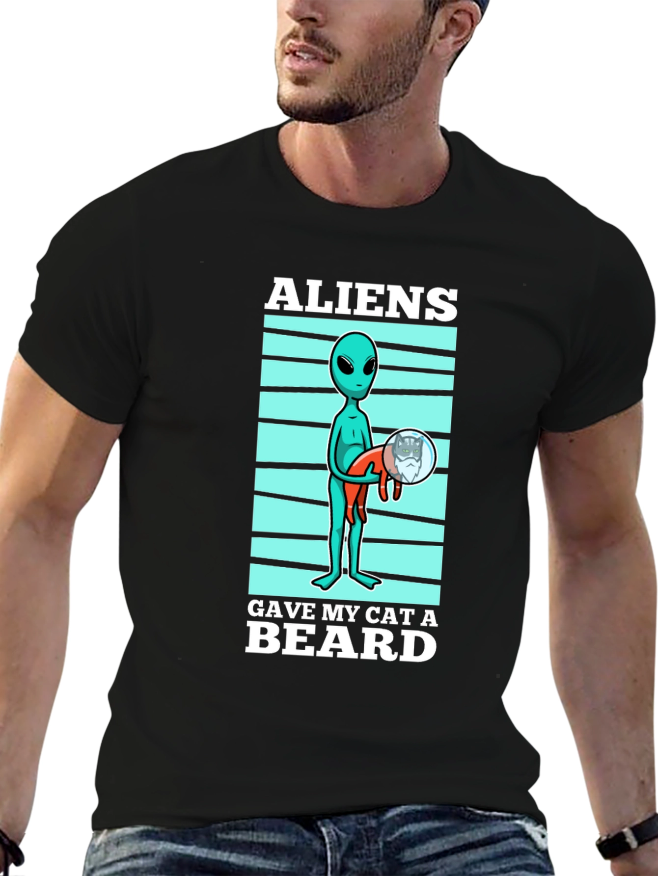 Aliens Gave My Cat a Beard T-Shirt