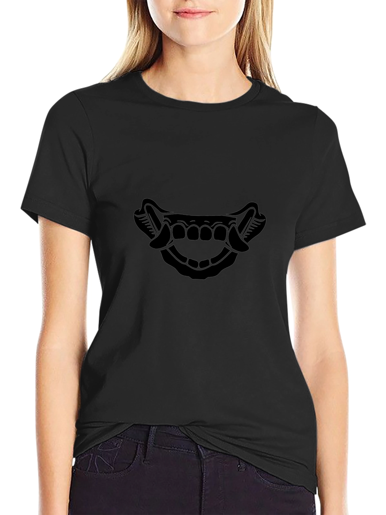 Samurai Teeth Graphic Black T-Shirt