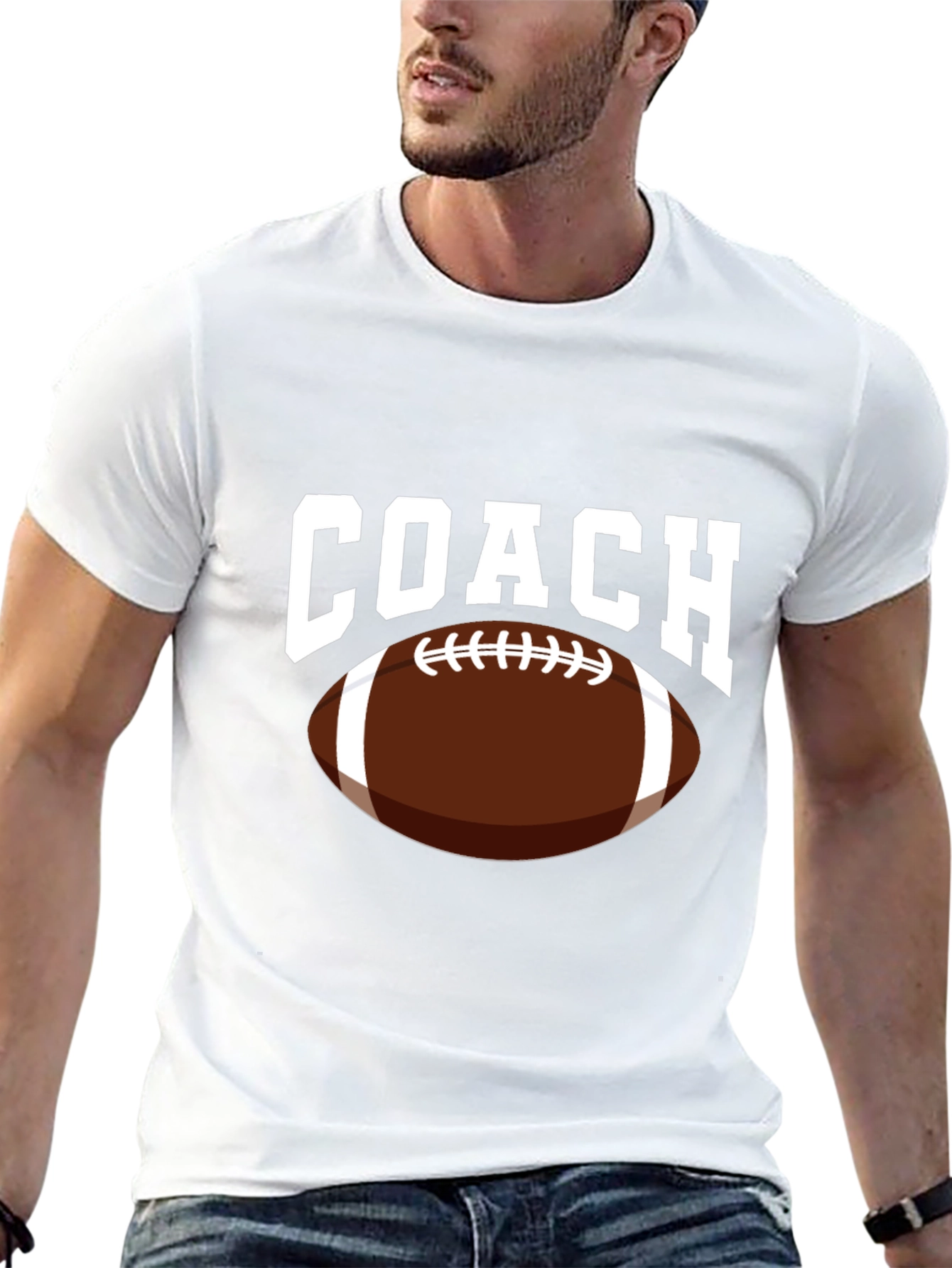 Coach Football Graphic T-Shirt