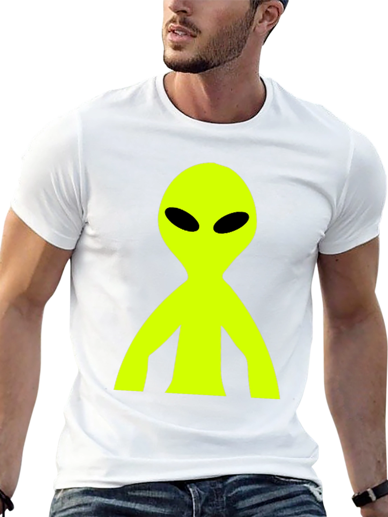 Alien Graphic T-Shirt - Black Cotton Tee