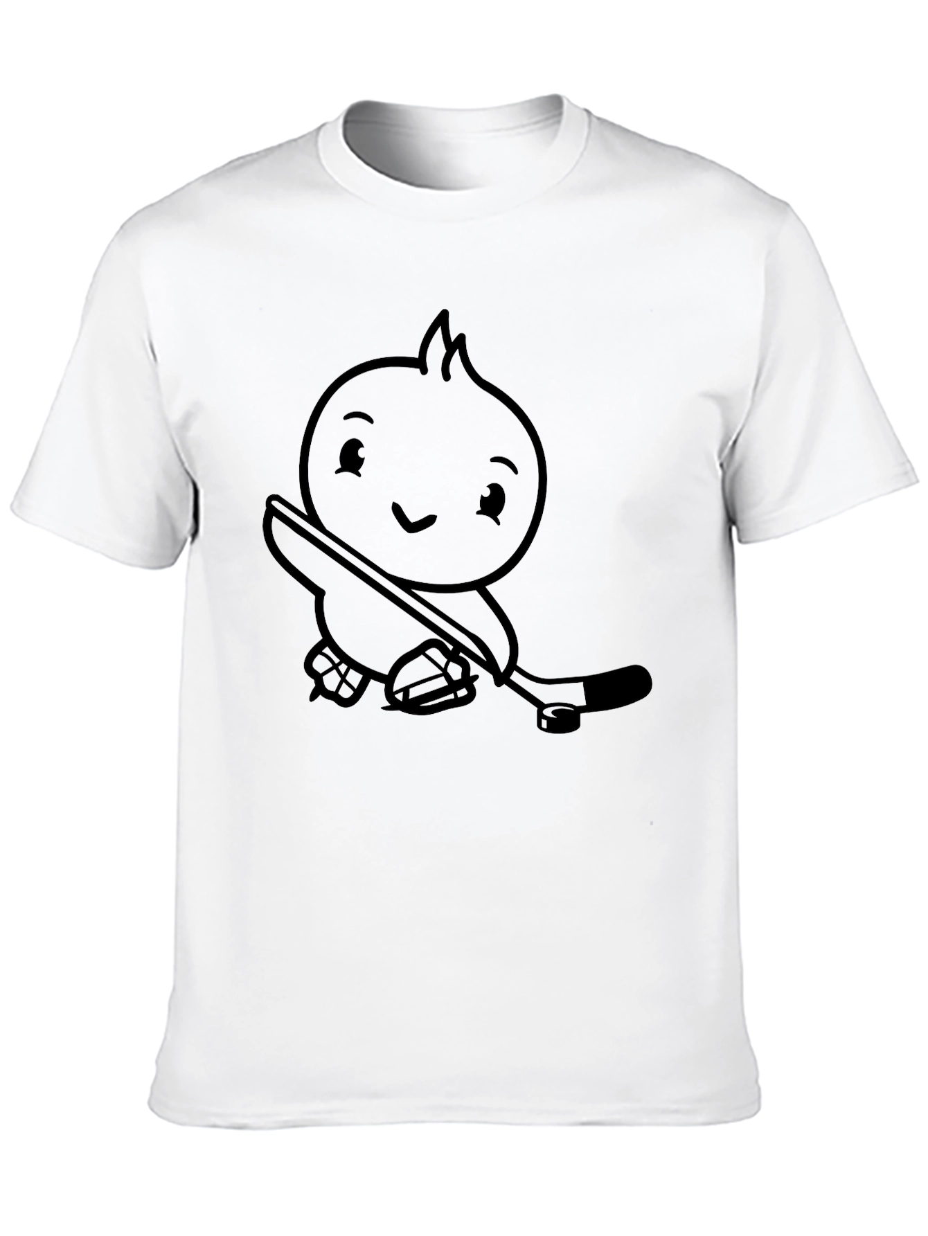 Funny Hockey Player Cartoon T-Shirt
