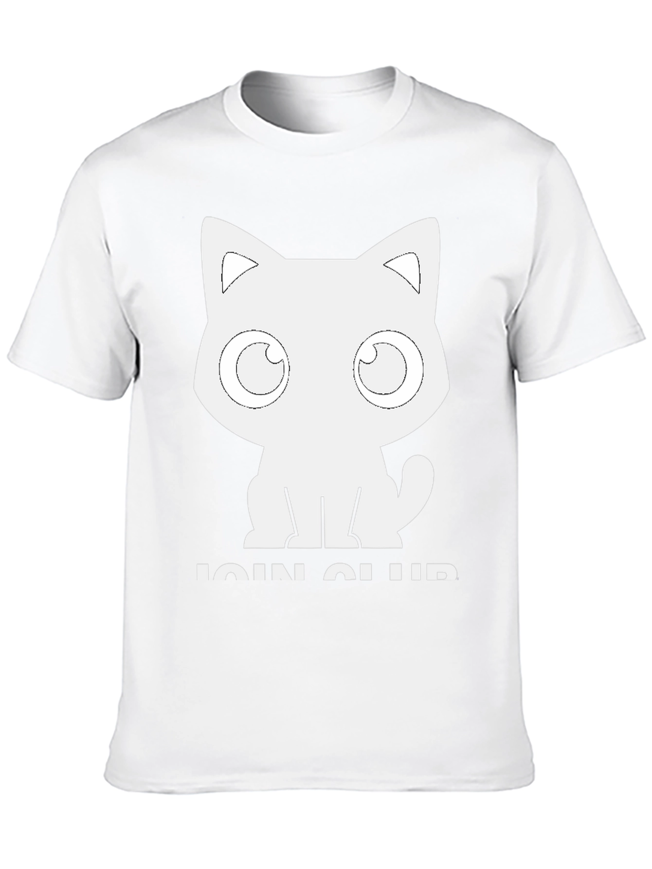 Cute Cat Club T-Shirt - Black Cotton Graphic Tee