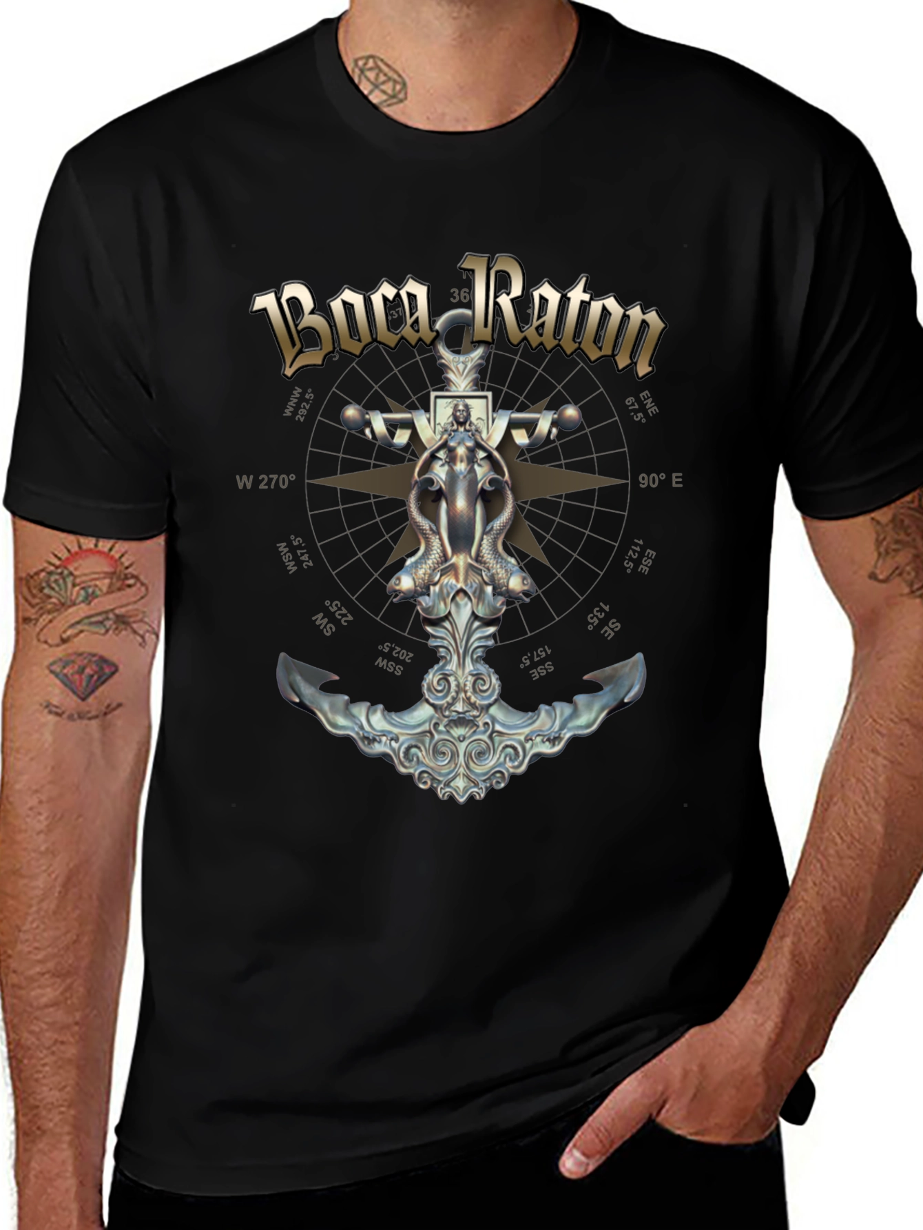 Boca Raton Compass Graphic T-Shirt