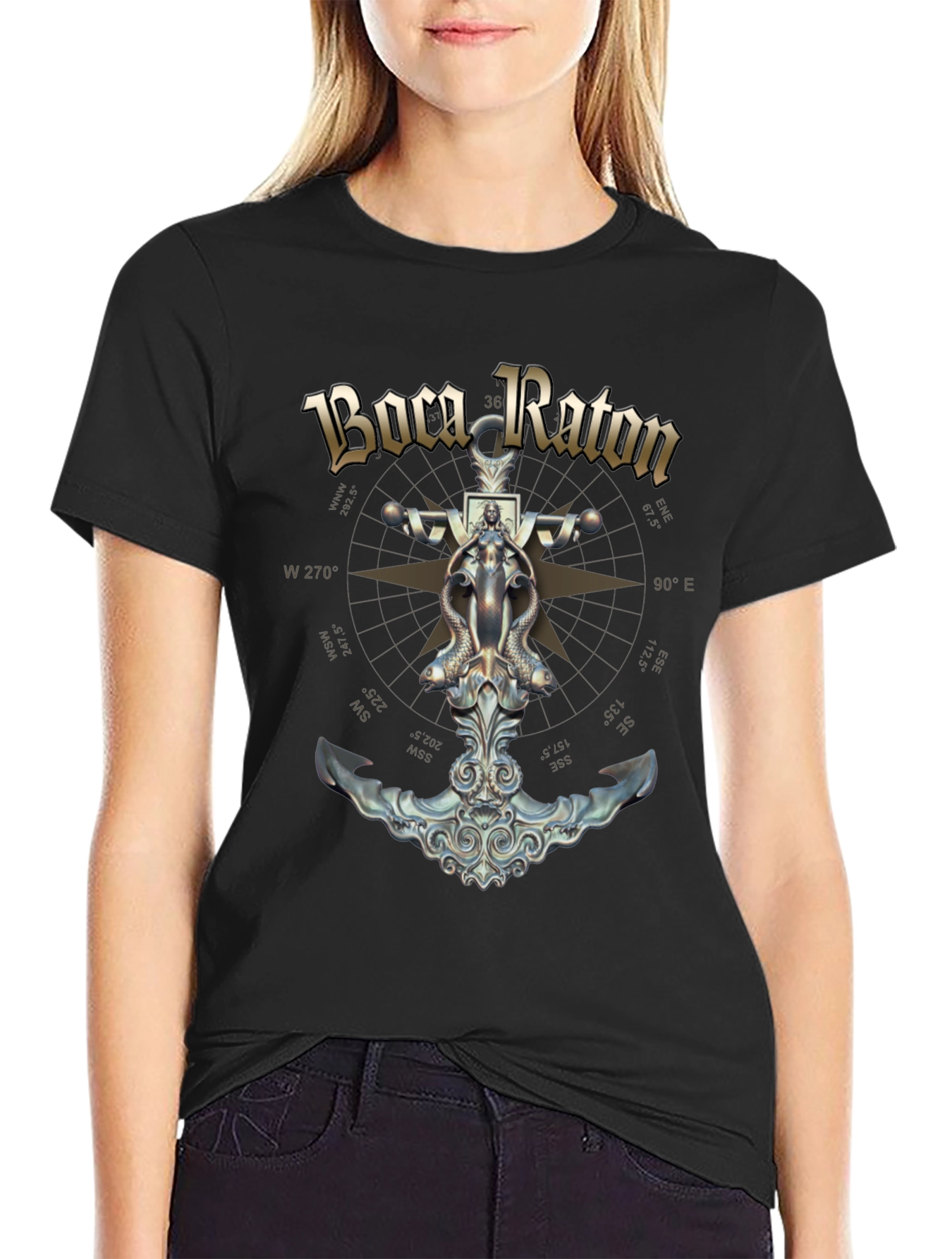 Boca Raton Compass Graphic T-Shirt