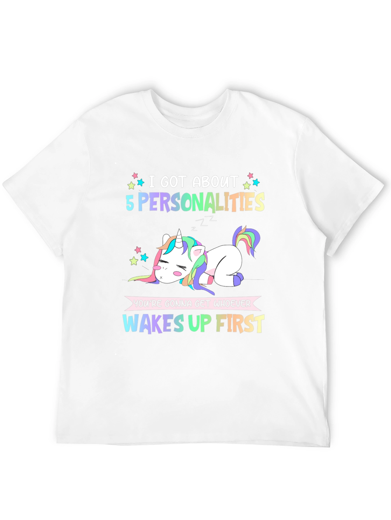 5 Personalities Unicorn Graphic Tee