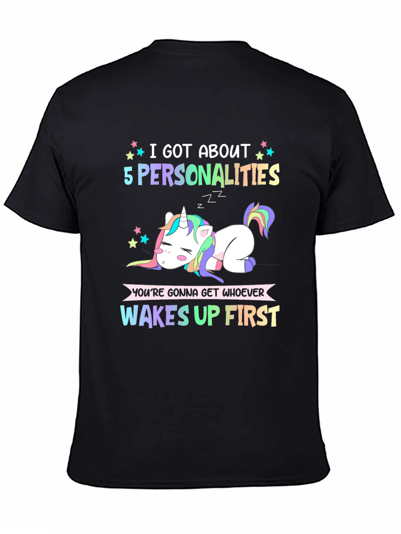 5 Personalities Unicorn Graphic Tee