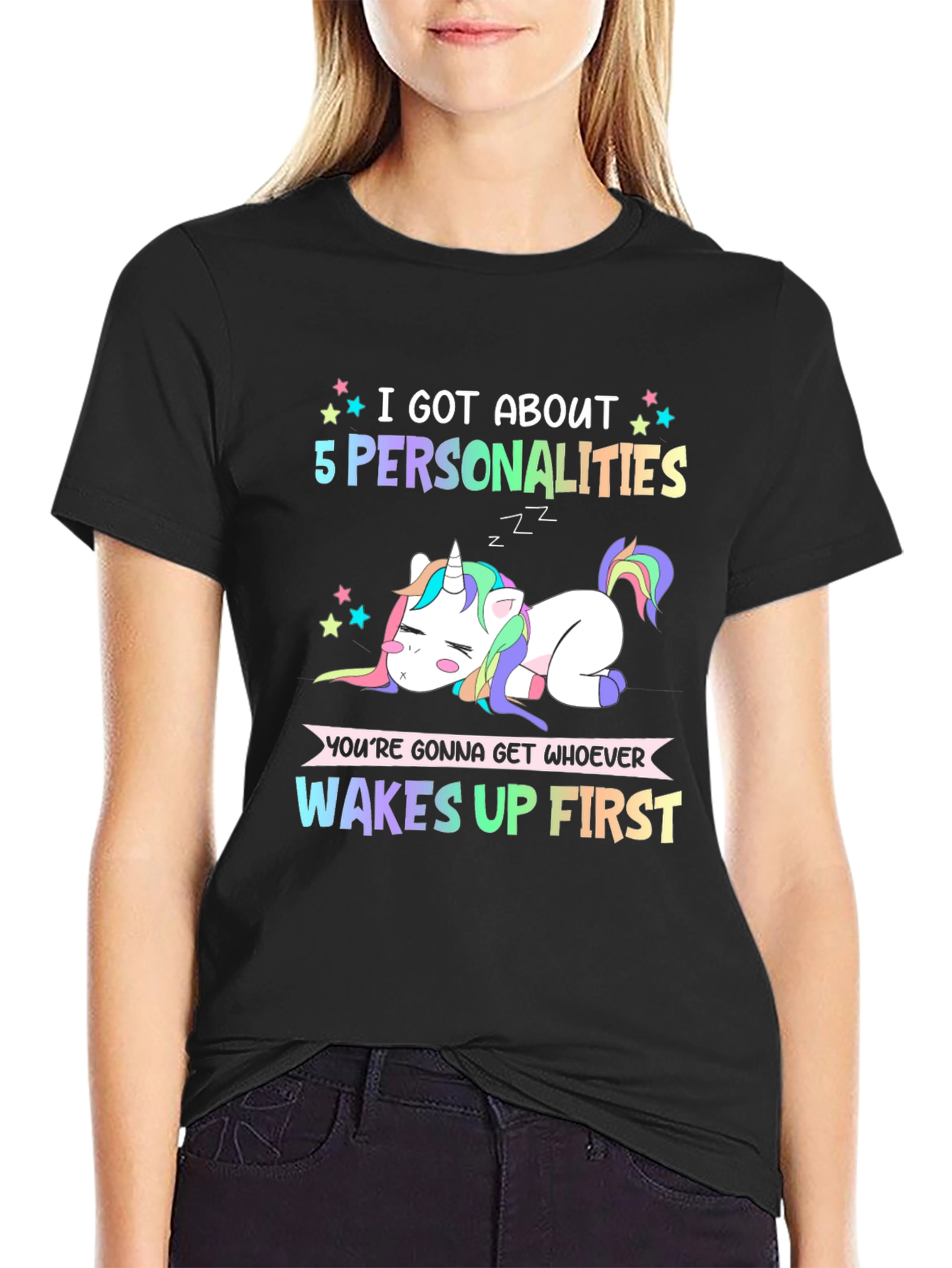 5 Personalities Unicorn Graphic Tee