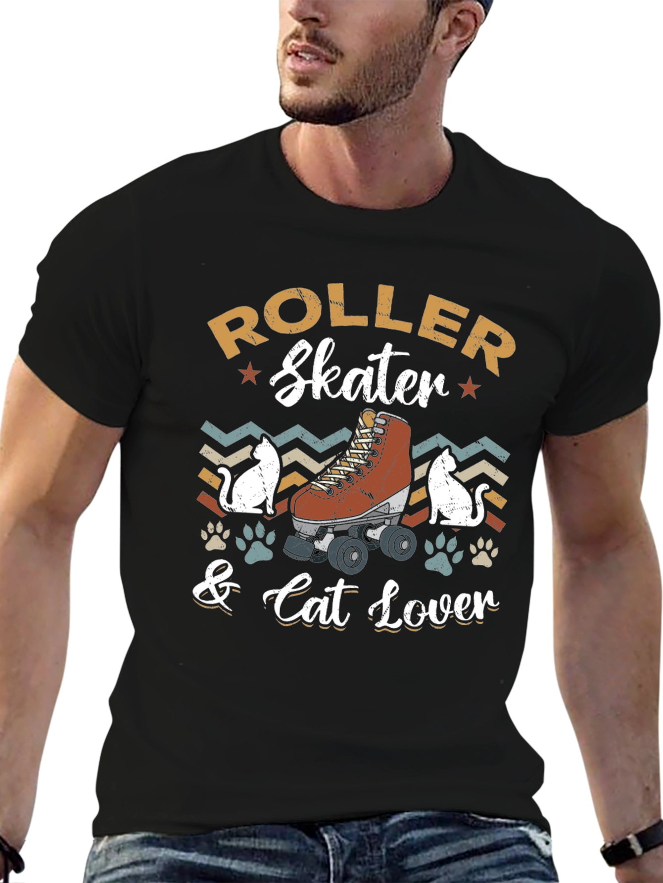 Roller Skater & Cat Lover T-Shirt