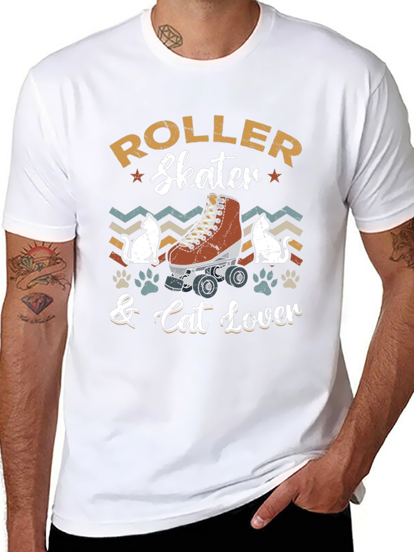 Roller Skater & Cat Lover T-Shirt