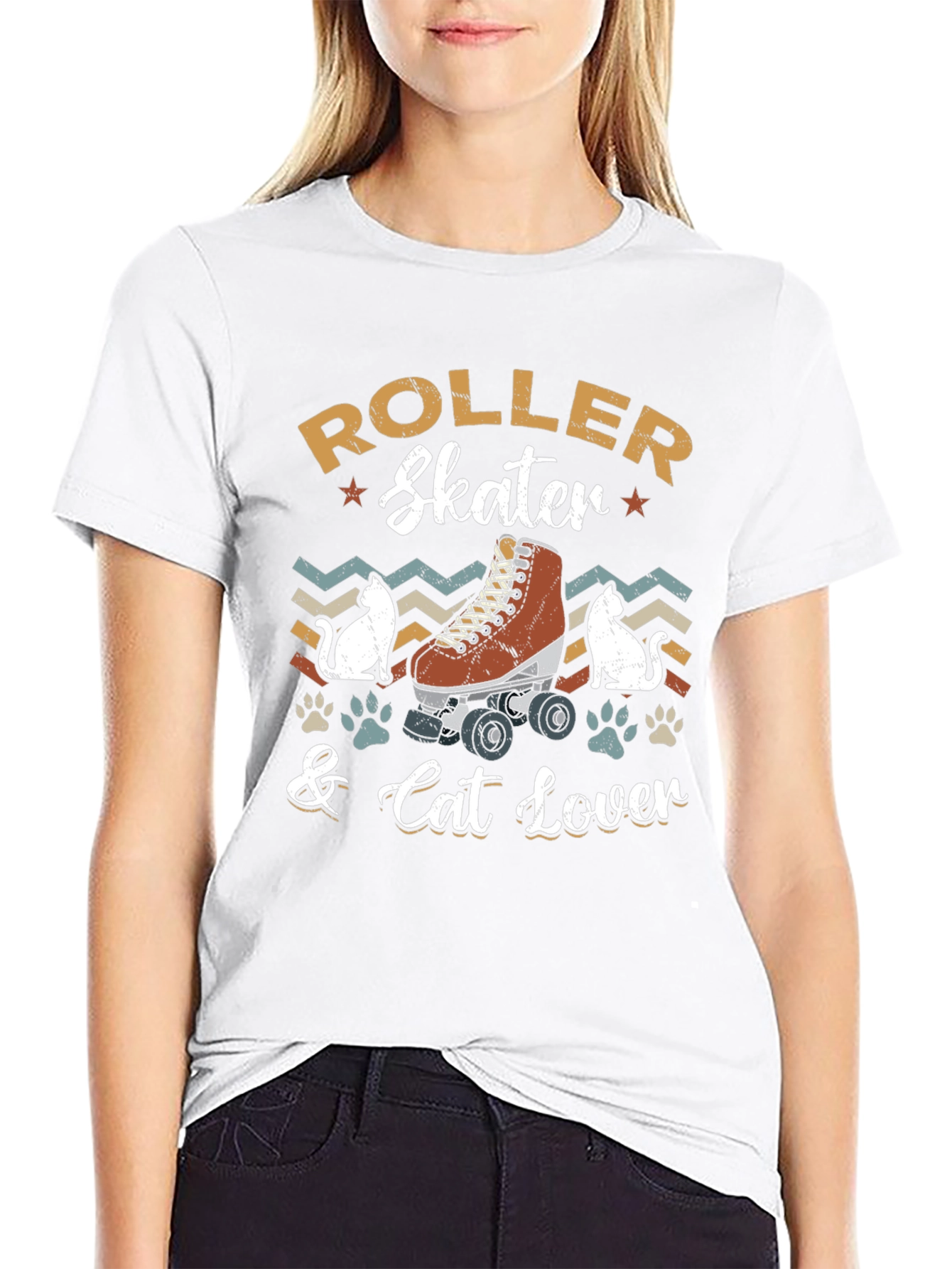 Roller Skater & Cat Lover T-Shirt