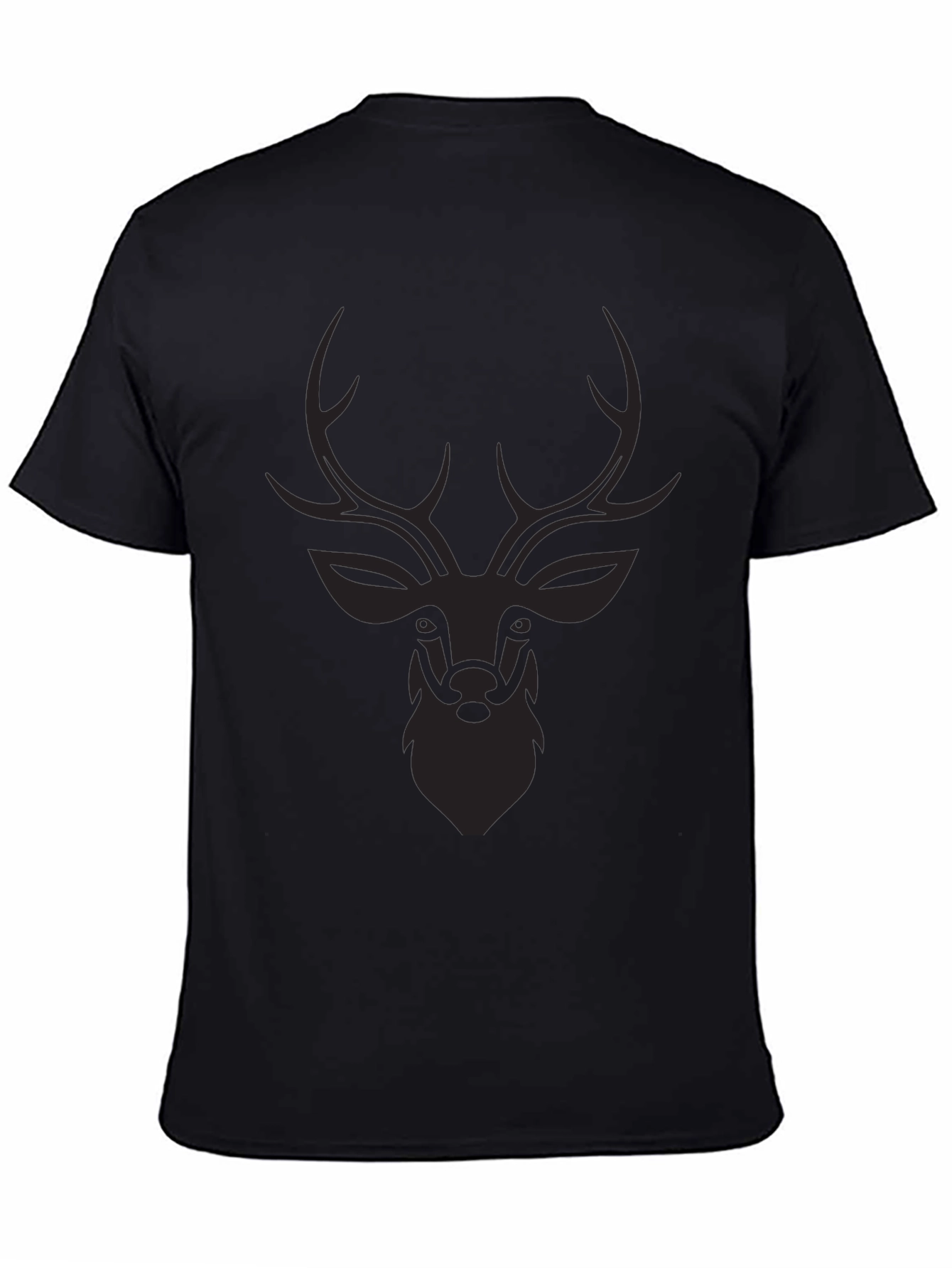 Mens Black Deer Graphic Tee - Stylish Casual Wear