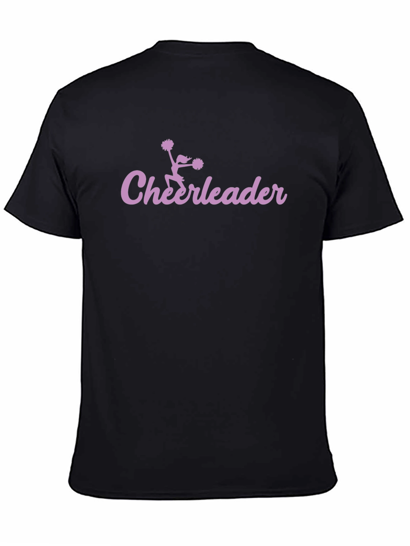 Cheerleader Graphic Tee - Black Cotton T-Shirt