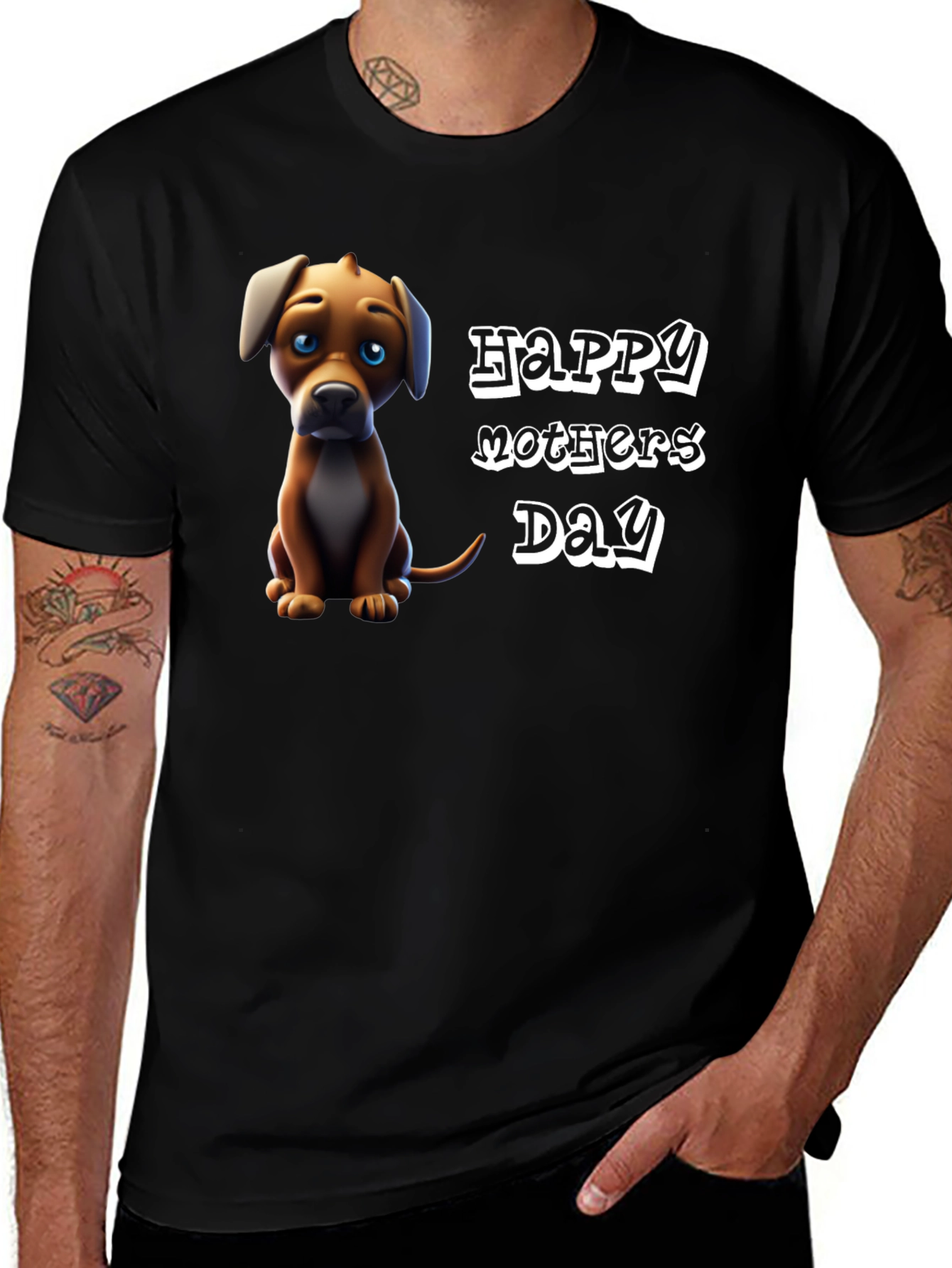 Happy Mothers Day Dog Graphic T-Shirt