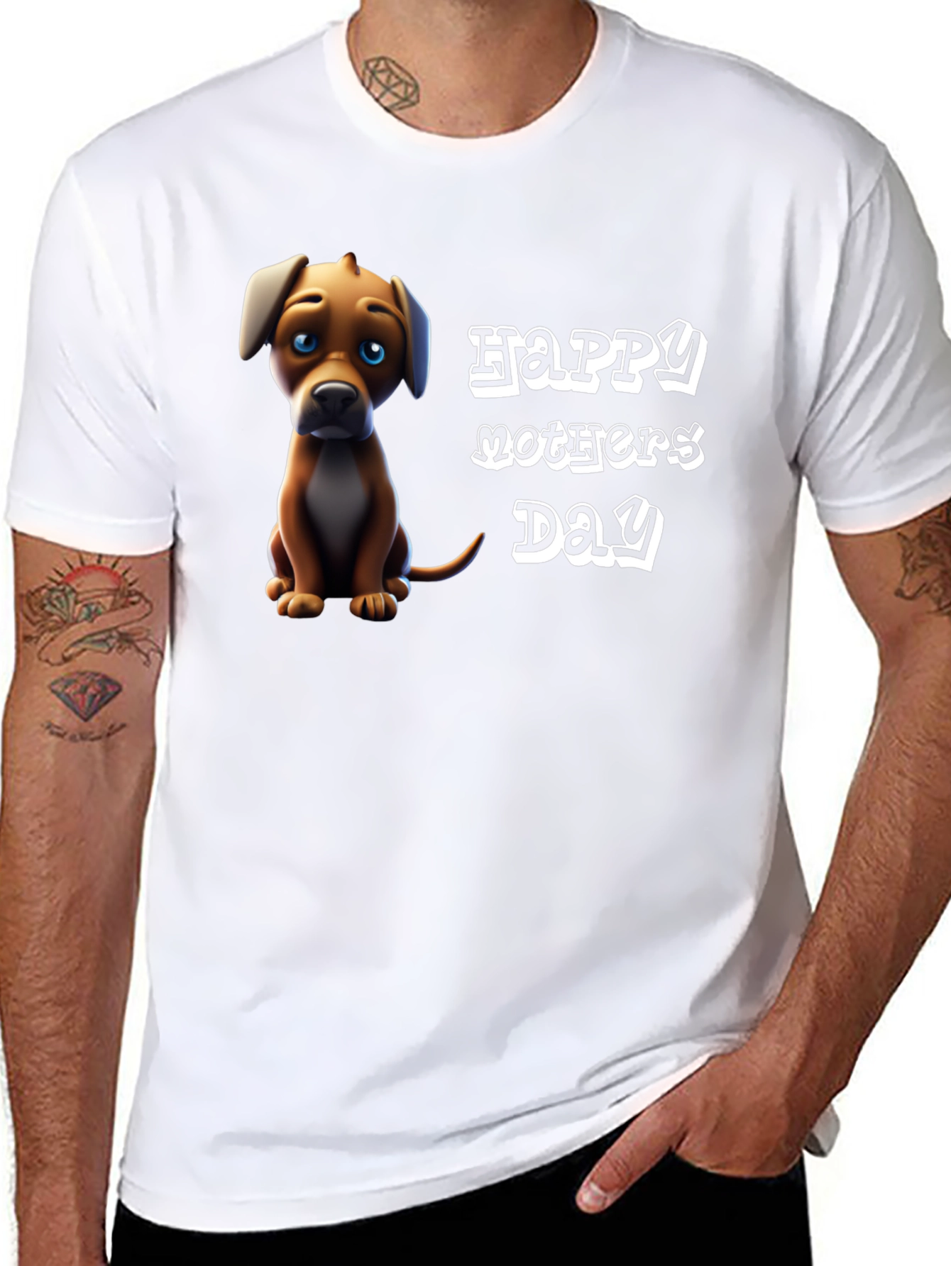 Happy Mothers Day Dog Graphic T-Shirt