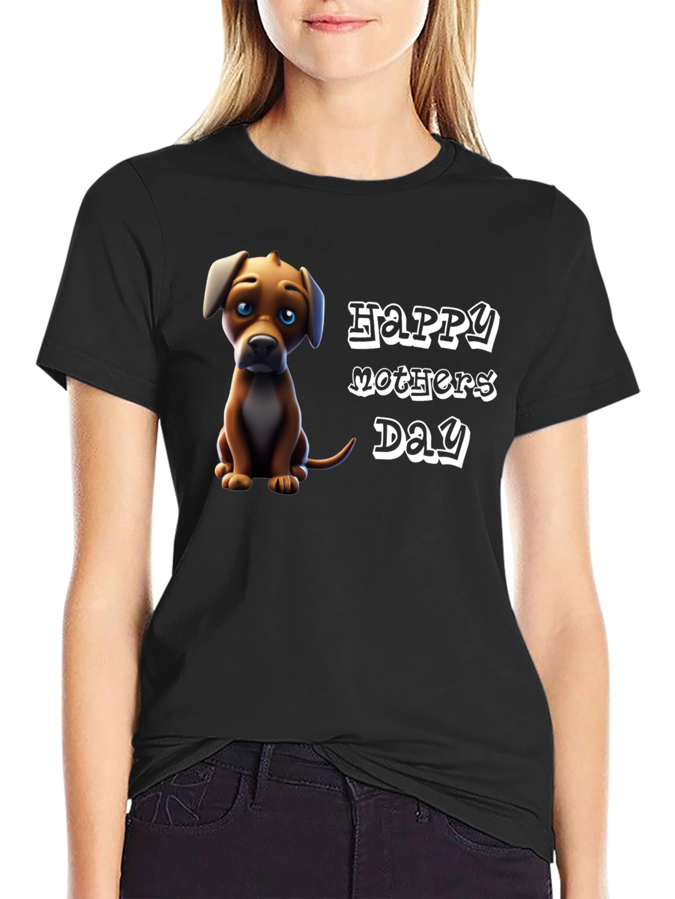 Happy Mothers Day Dog Graphic T-Shirt