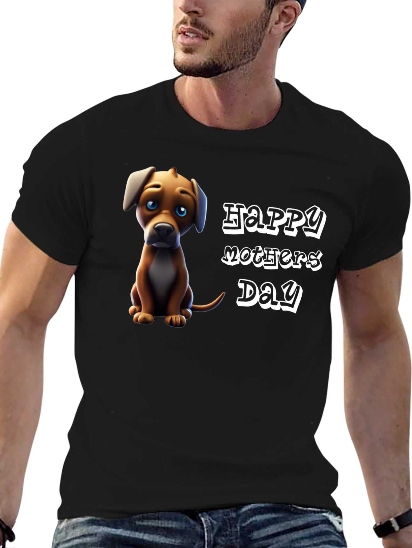 Happy Mothers Day Dog Graphic T-Shirt