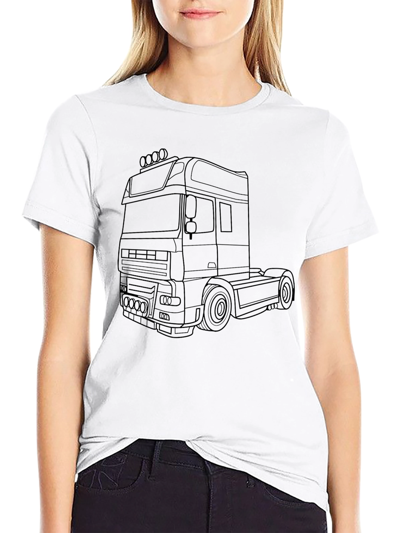 Truck Outline Graphic T-Shirt