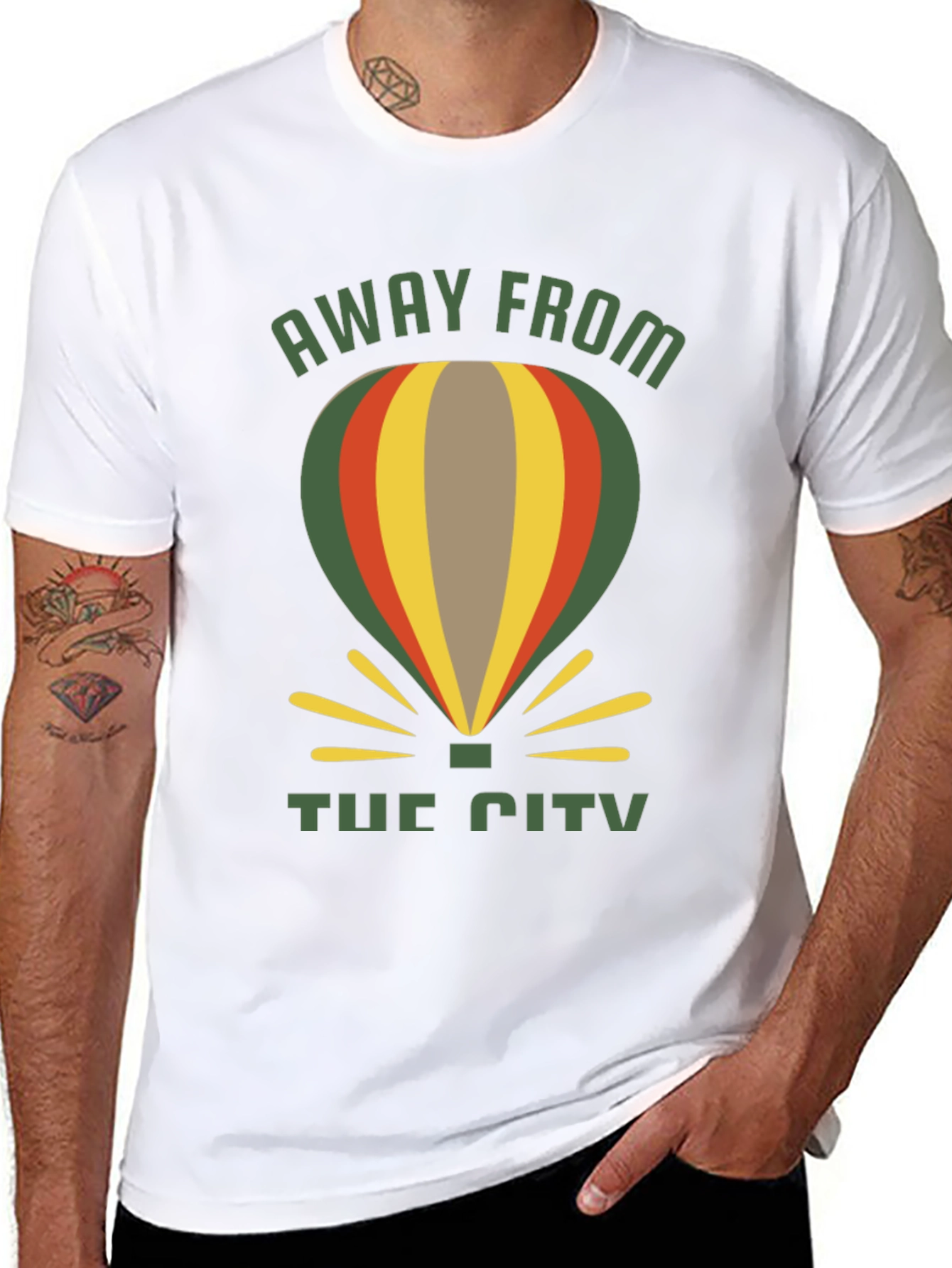 Away From The City Hot Air Balloon T-Shirt