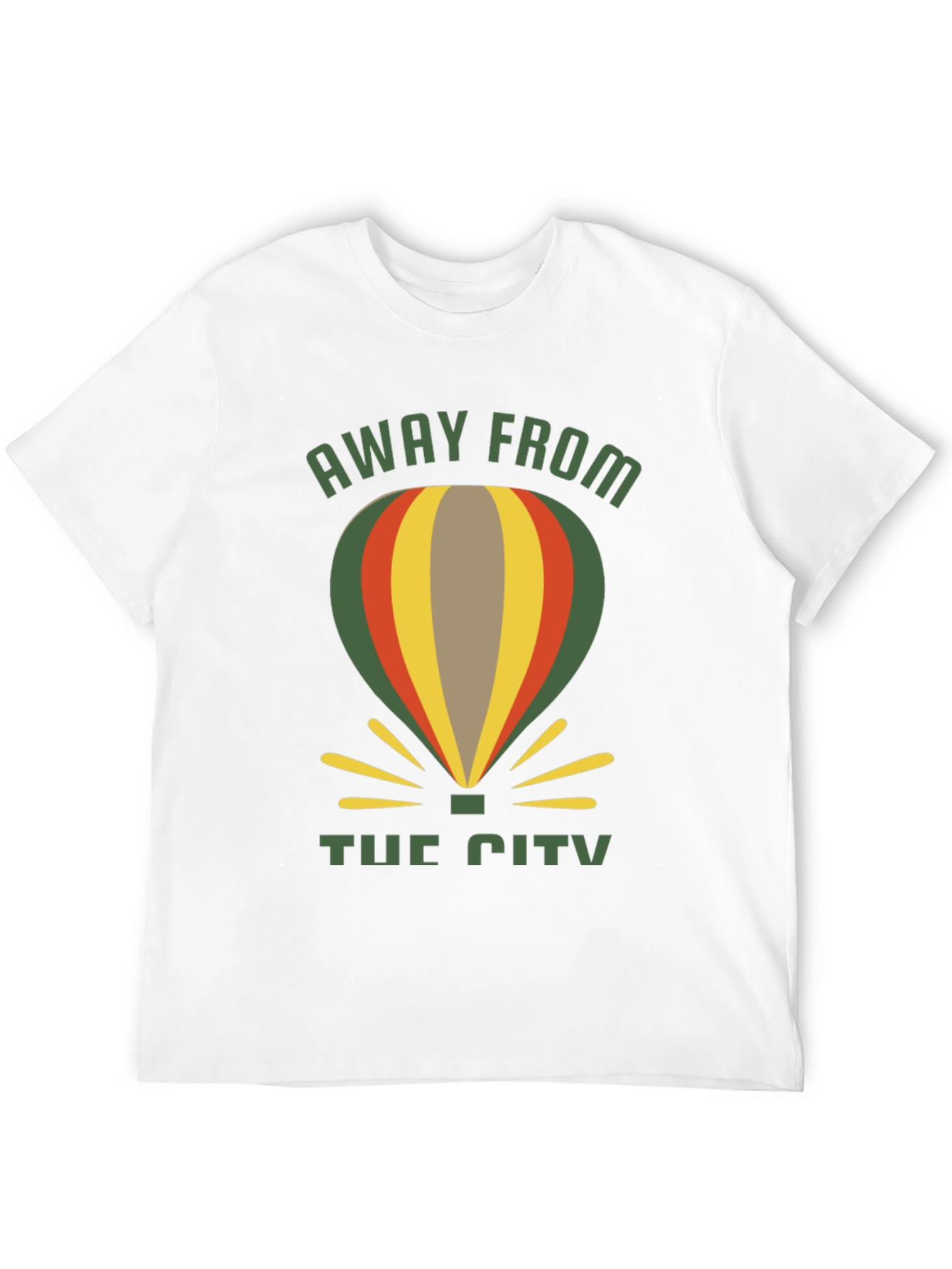 Away From The City Hot Air Balloon T-Shirt