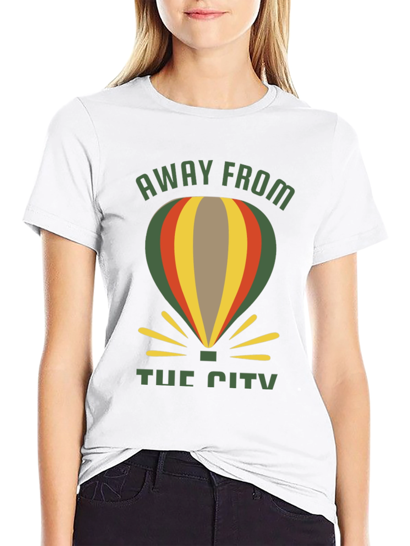 Away From The City Hot Air Balloon T-Shirt